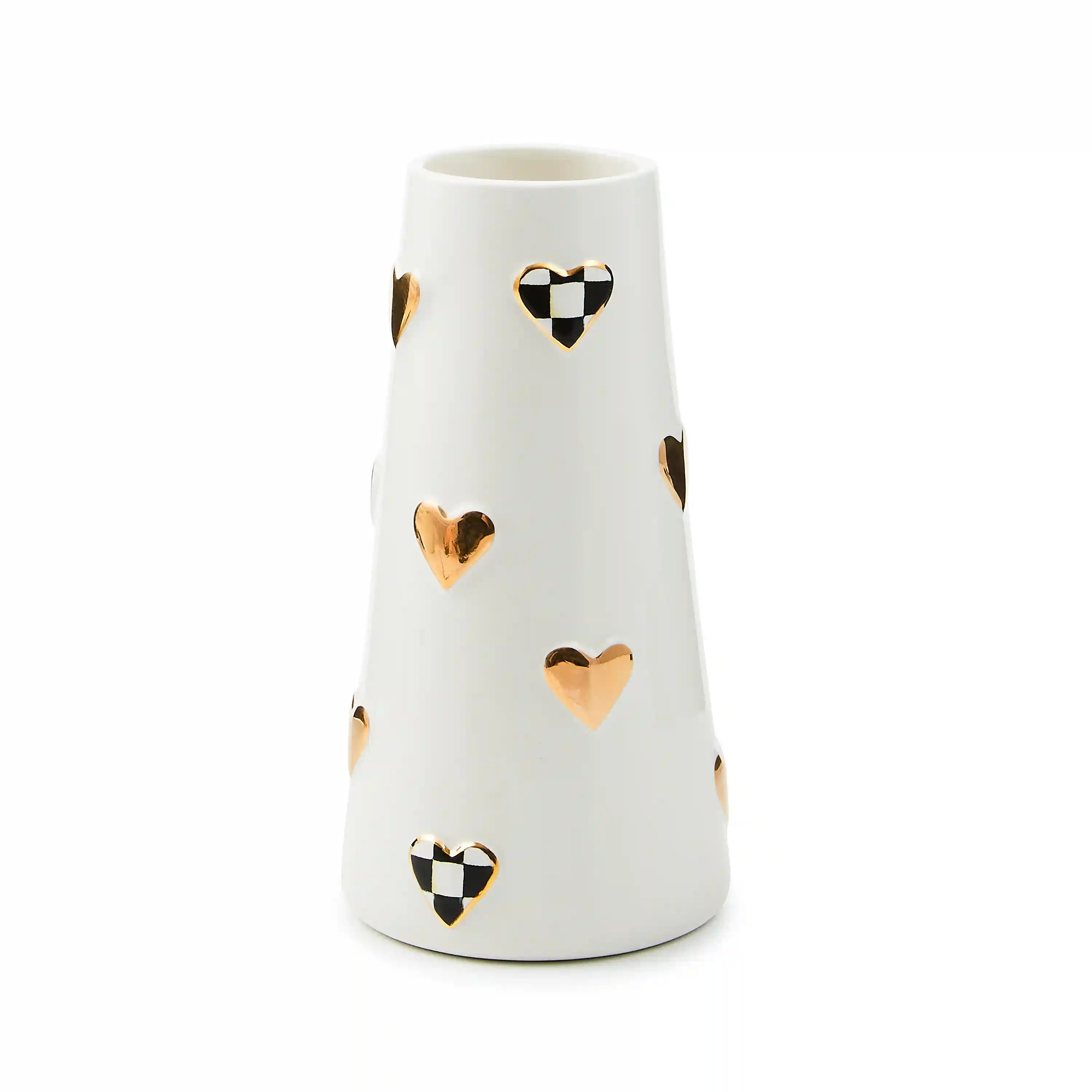 Courtly Check Tall Heart Vase