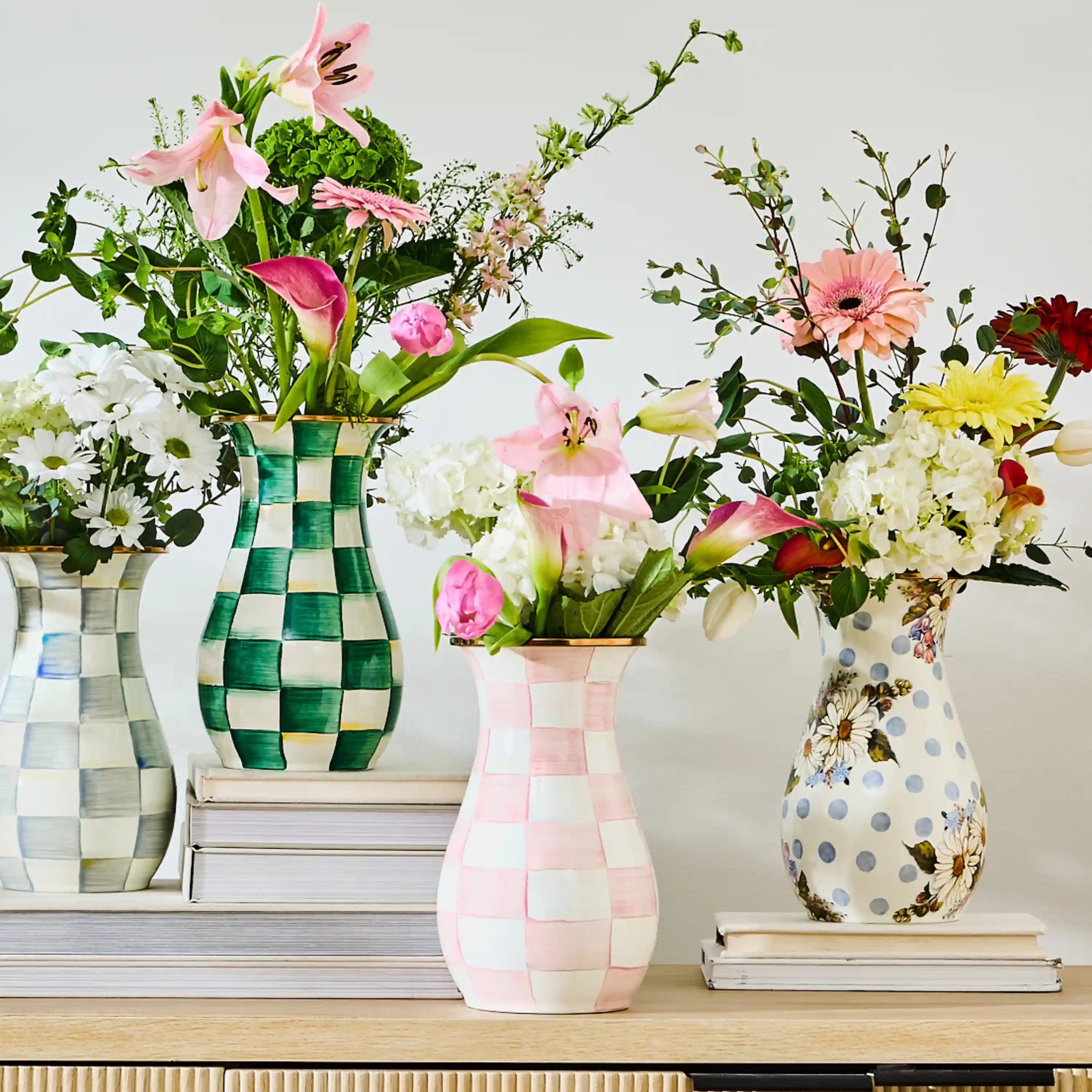 Wild Rose Brown Tall Vase