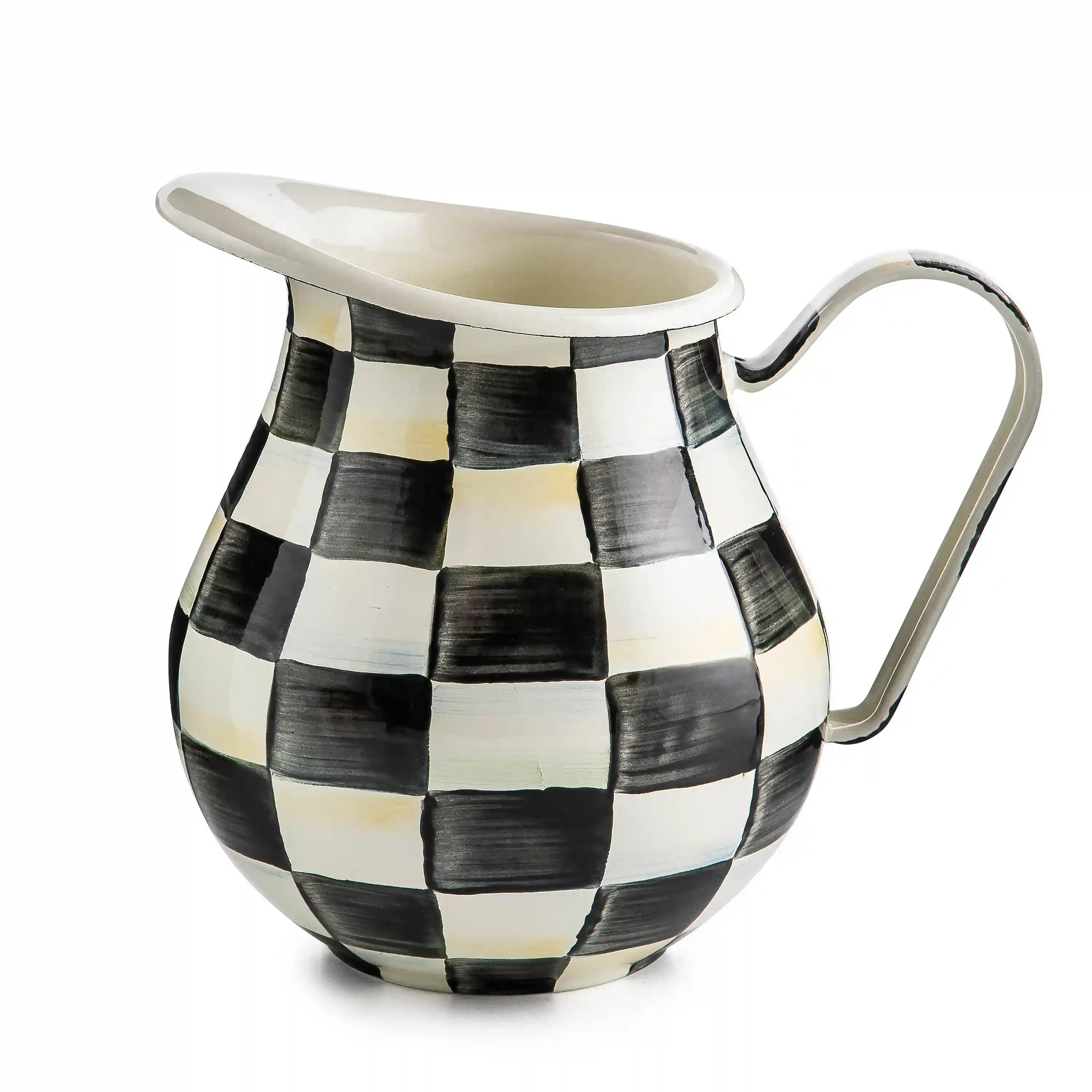 Violet Check Pitcher