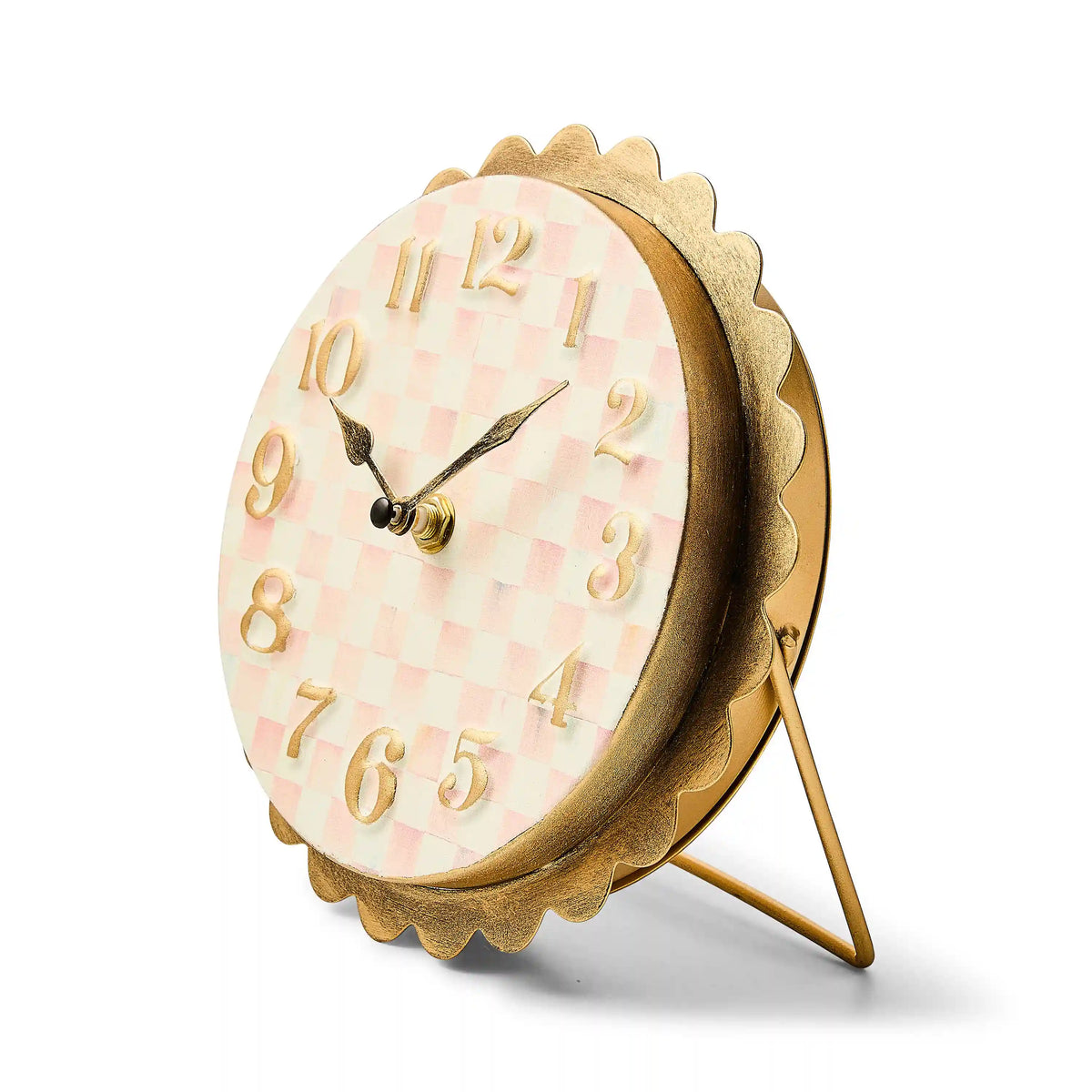 Courtly Check Scalloped Desk Clock