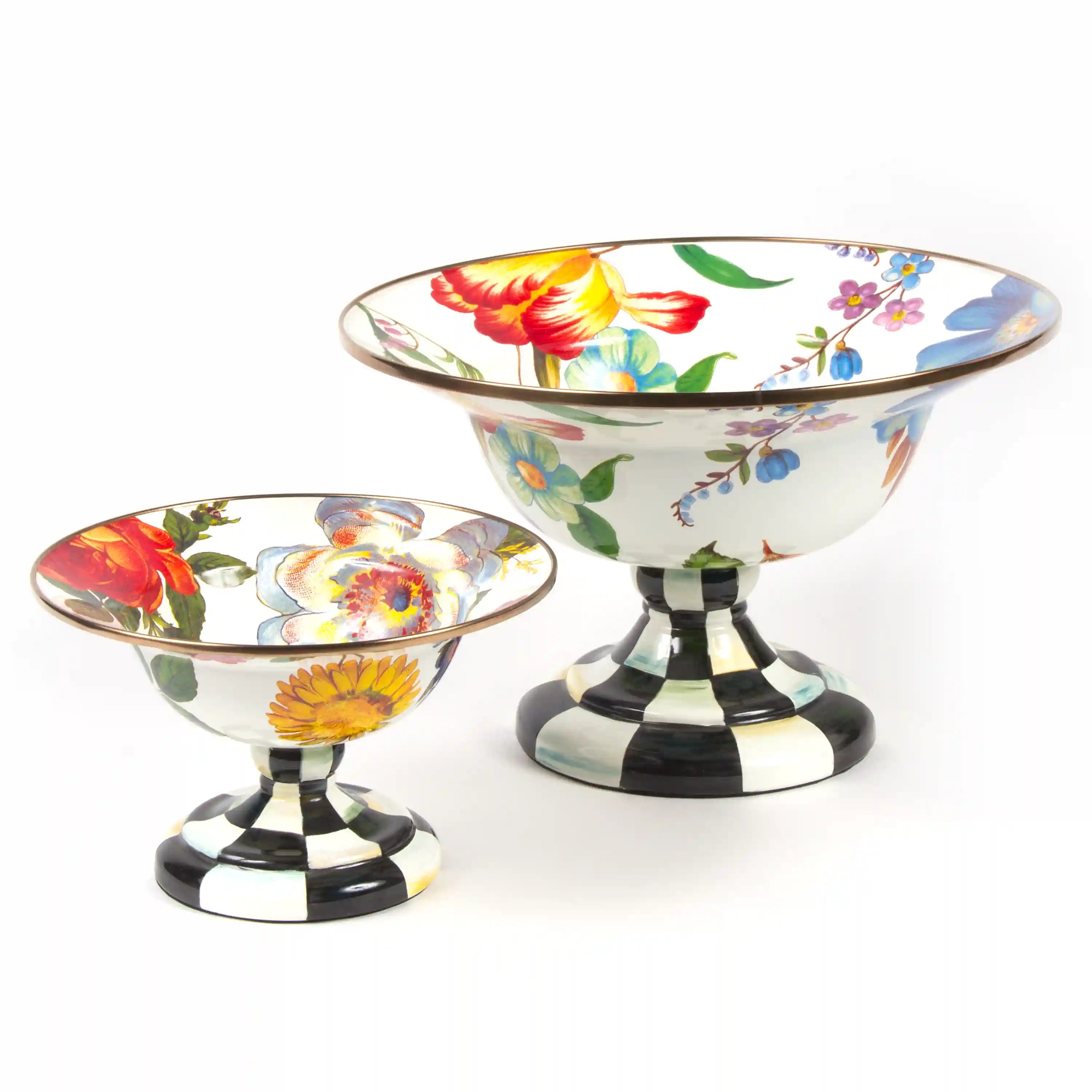 Wild Rose White Large Compote