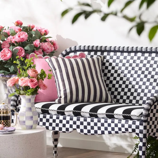 Courtly Check Printed Outdoor Pillow