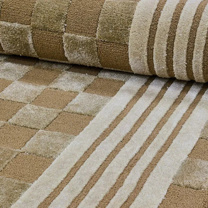 Mocha Tonal Check 2'3" x 3'9" Rug