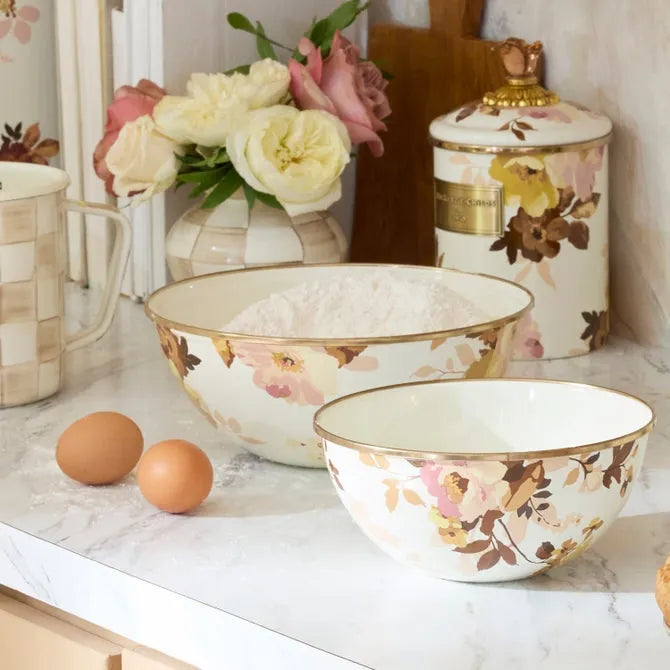 Wild Rose White Medium Everyday Bowl
