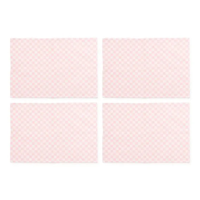 Pink Check Placemat, Set of 4