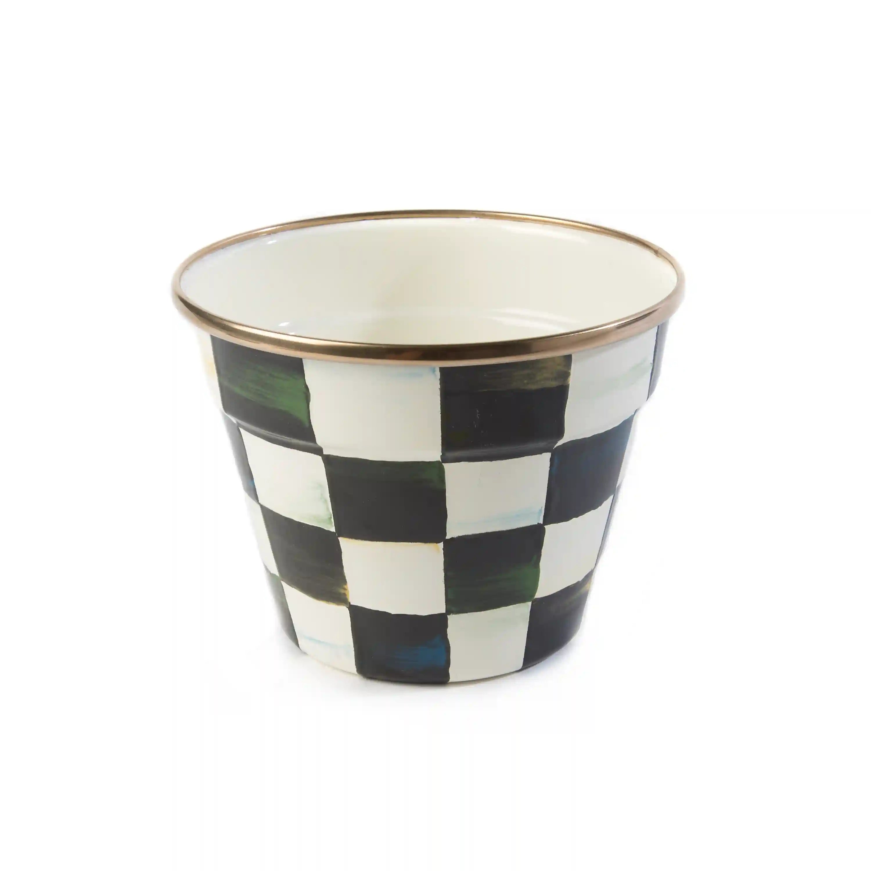 Emerald Check Small Garden Pot