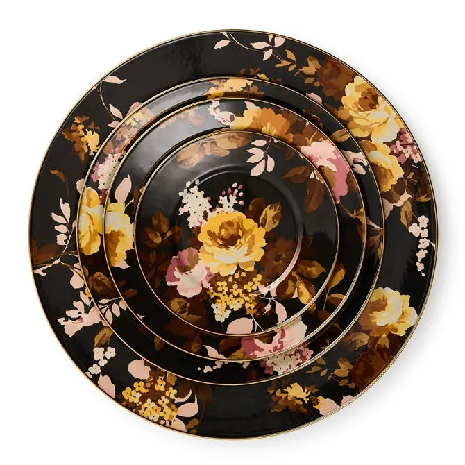 Wild Rose Brown Salad Plate