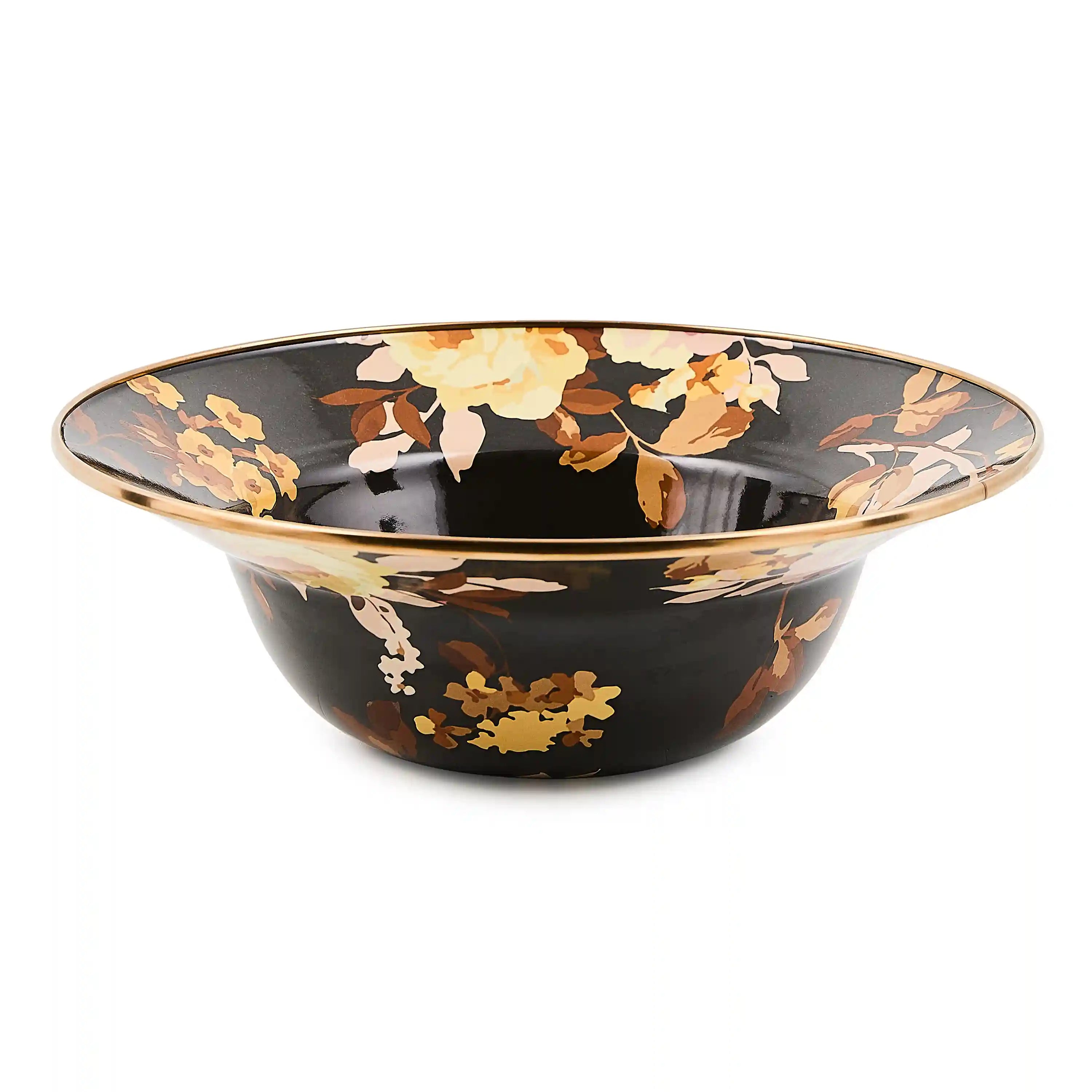Wild Rose White Serving Bowl