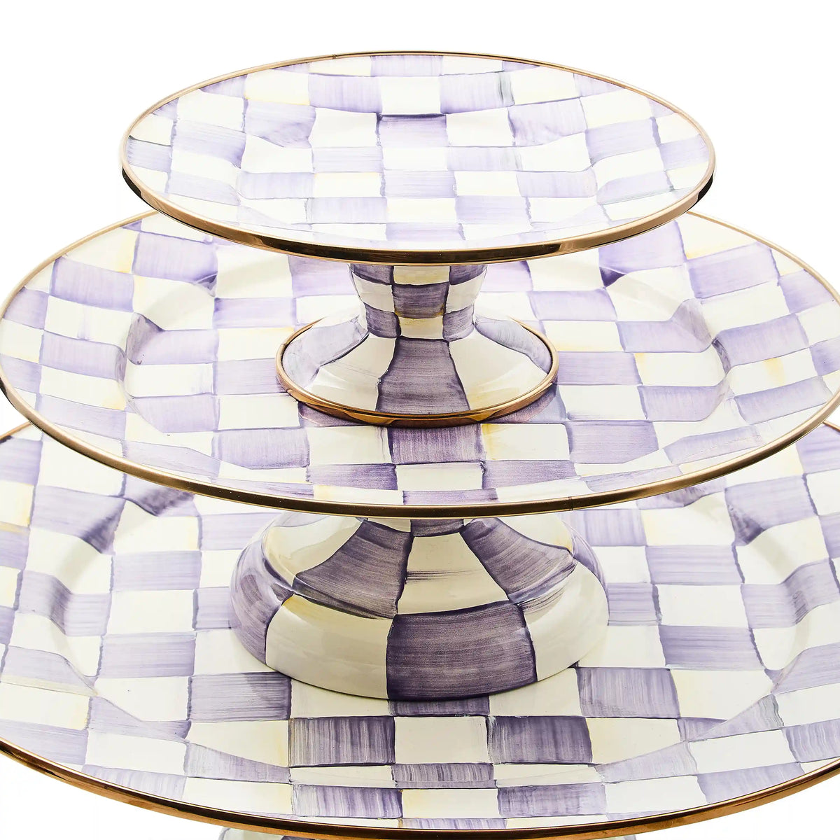 Sky Check Small Pedestal Platter