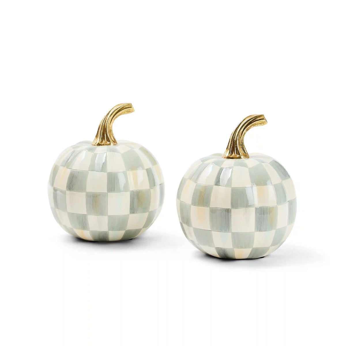 Classic Bubblegum Check Mini Pumpkin Set of 2