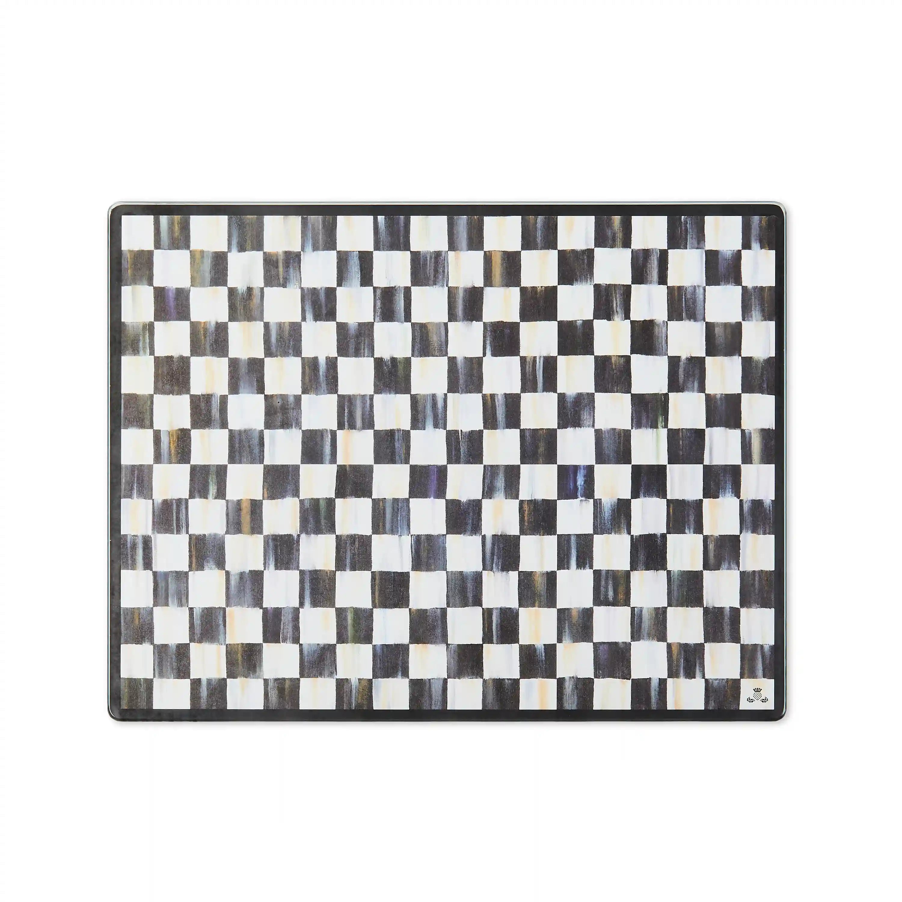 Sterling Check Glass Cutting Boards, Set of 2