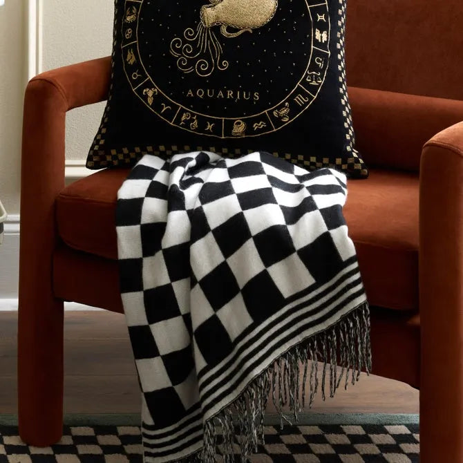 Black & White Check Throw