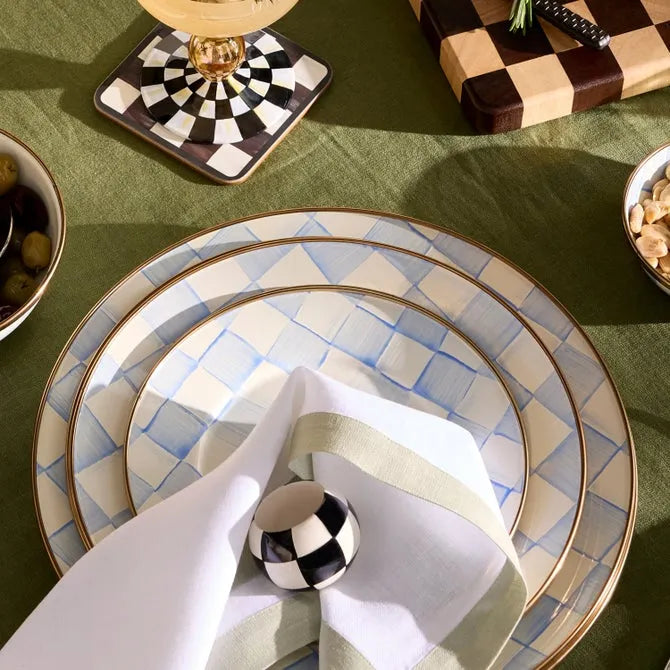 Sky Check Dinner Plate