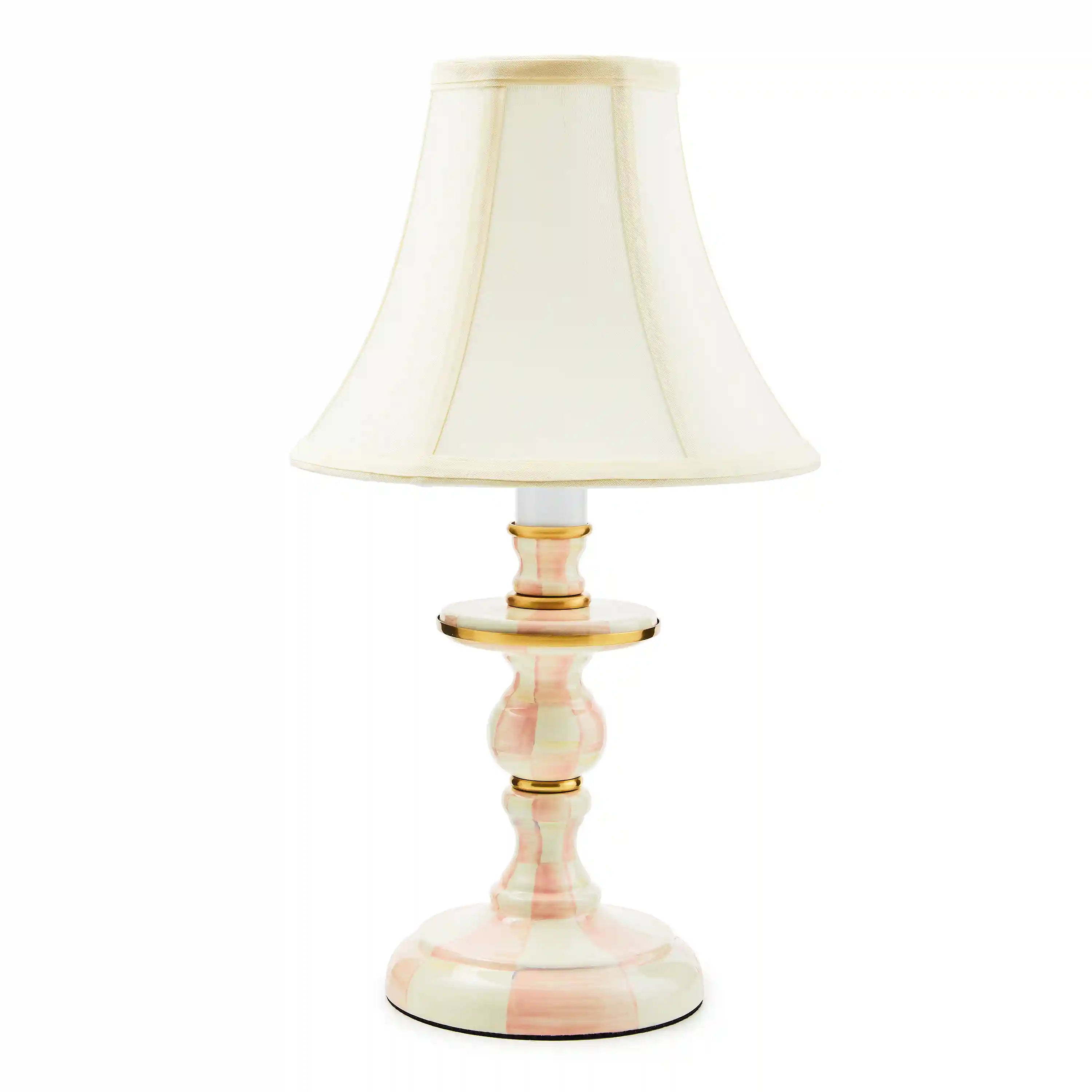 Emerald Check Candlestick Lamp