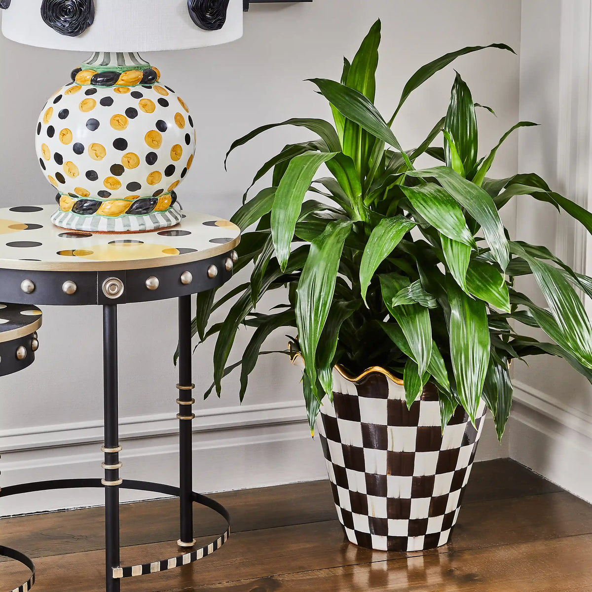Courtly Check Ceramic Jumbo Garden Pot