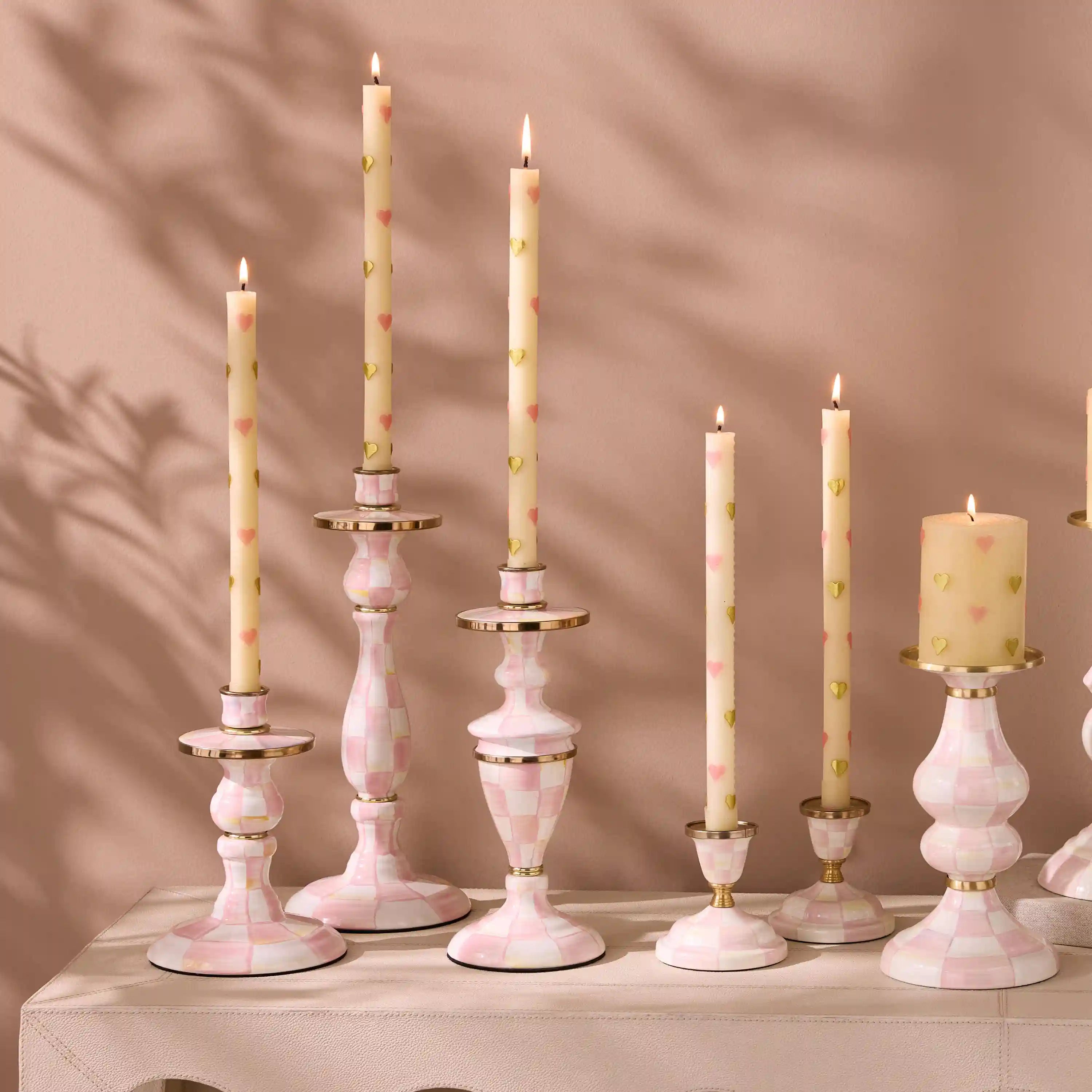 Rosy Check Small Candlestick