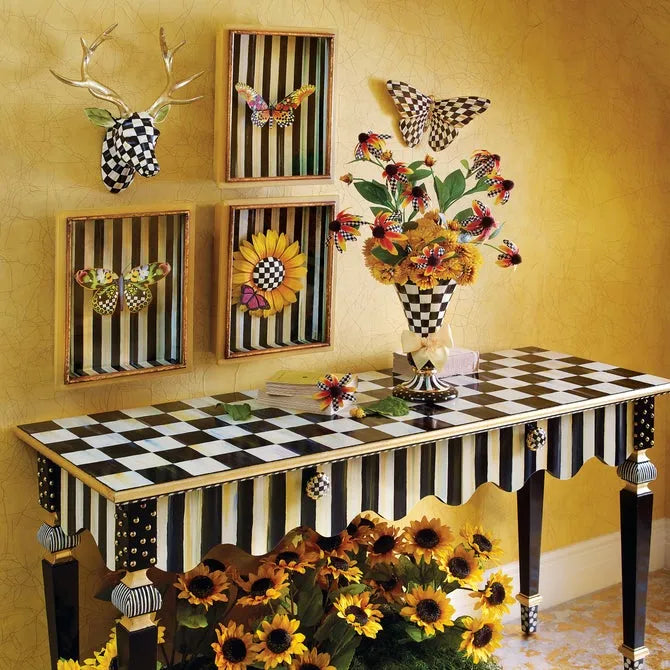 Courtly Check Butterfly Wall Decor