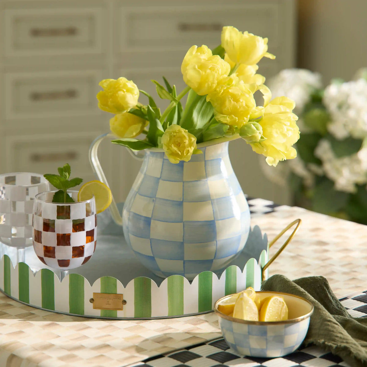 Wild Rose Slate Pitcher