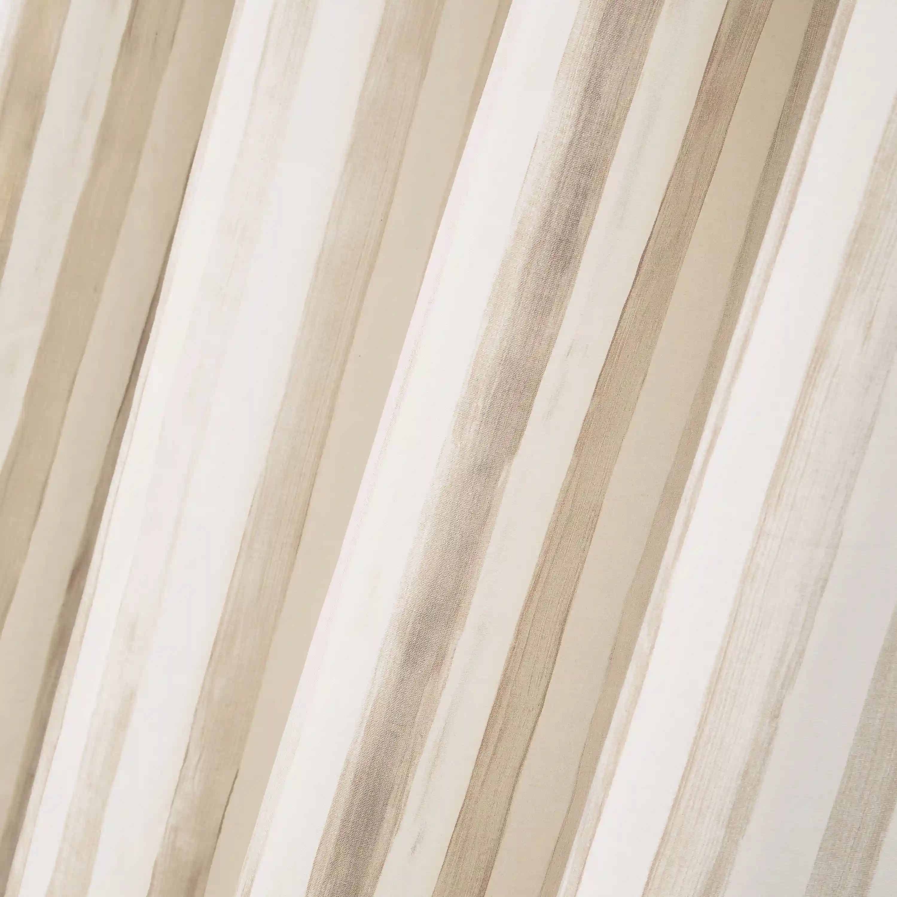 Mocha Stripe 84" Grommet Curtain Panel