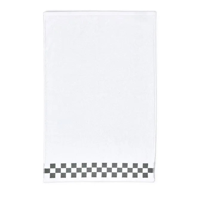 Hand Towel with Grey Check Border