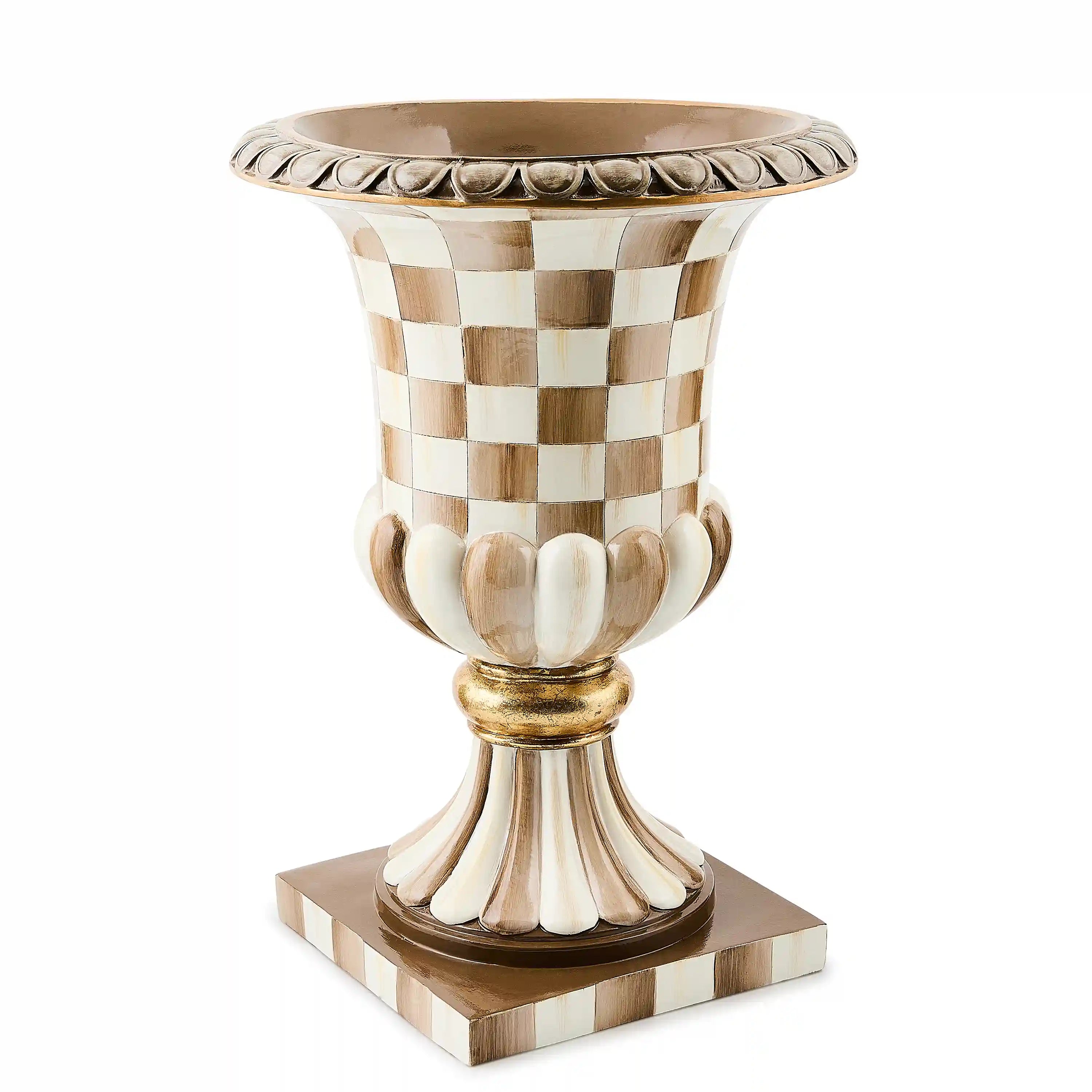 Rosy Check Pedestal Tabletop Urn