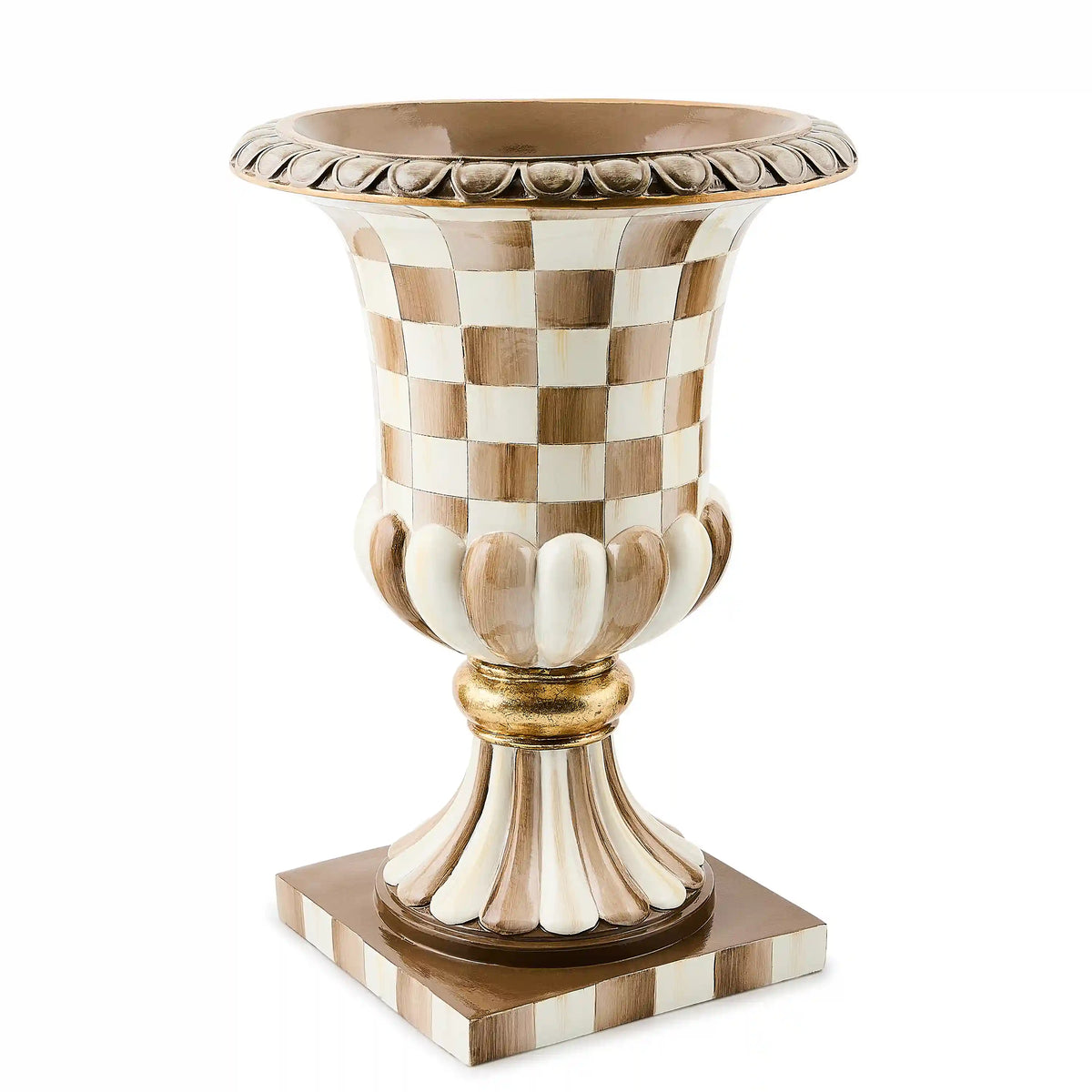 Rosy Stripe Tabletop Urn