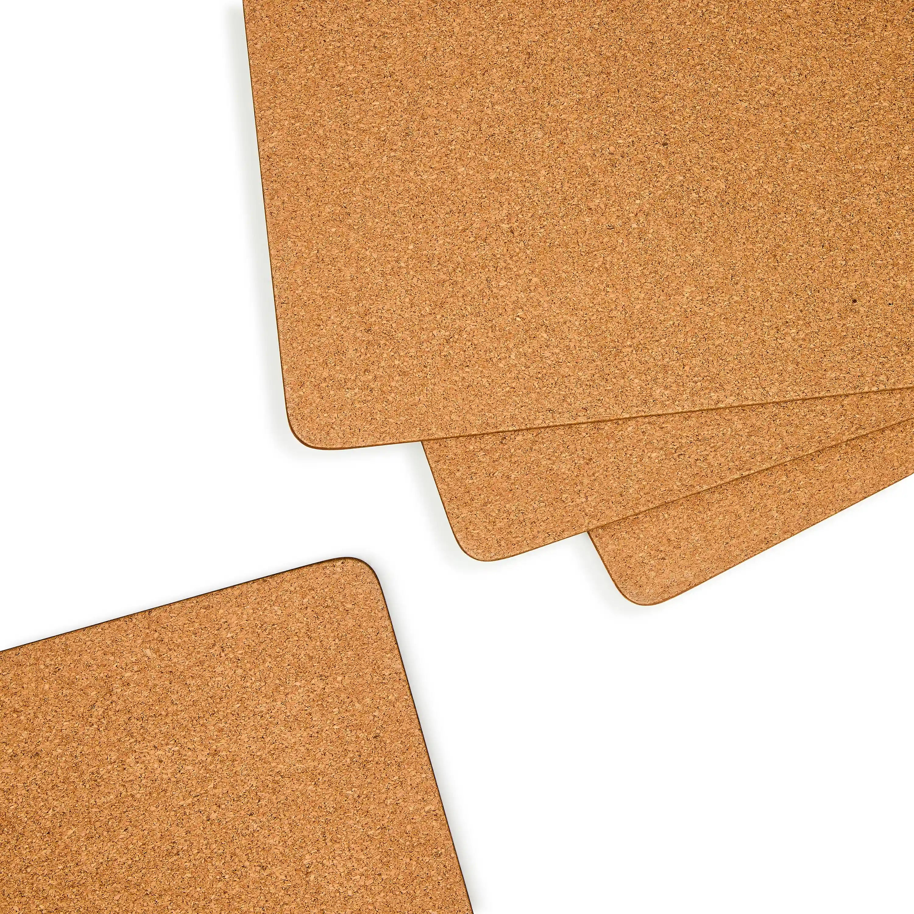 Rosy Check Cork Back Placemats, Set of 4