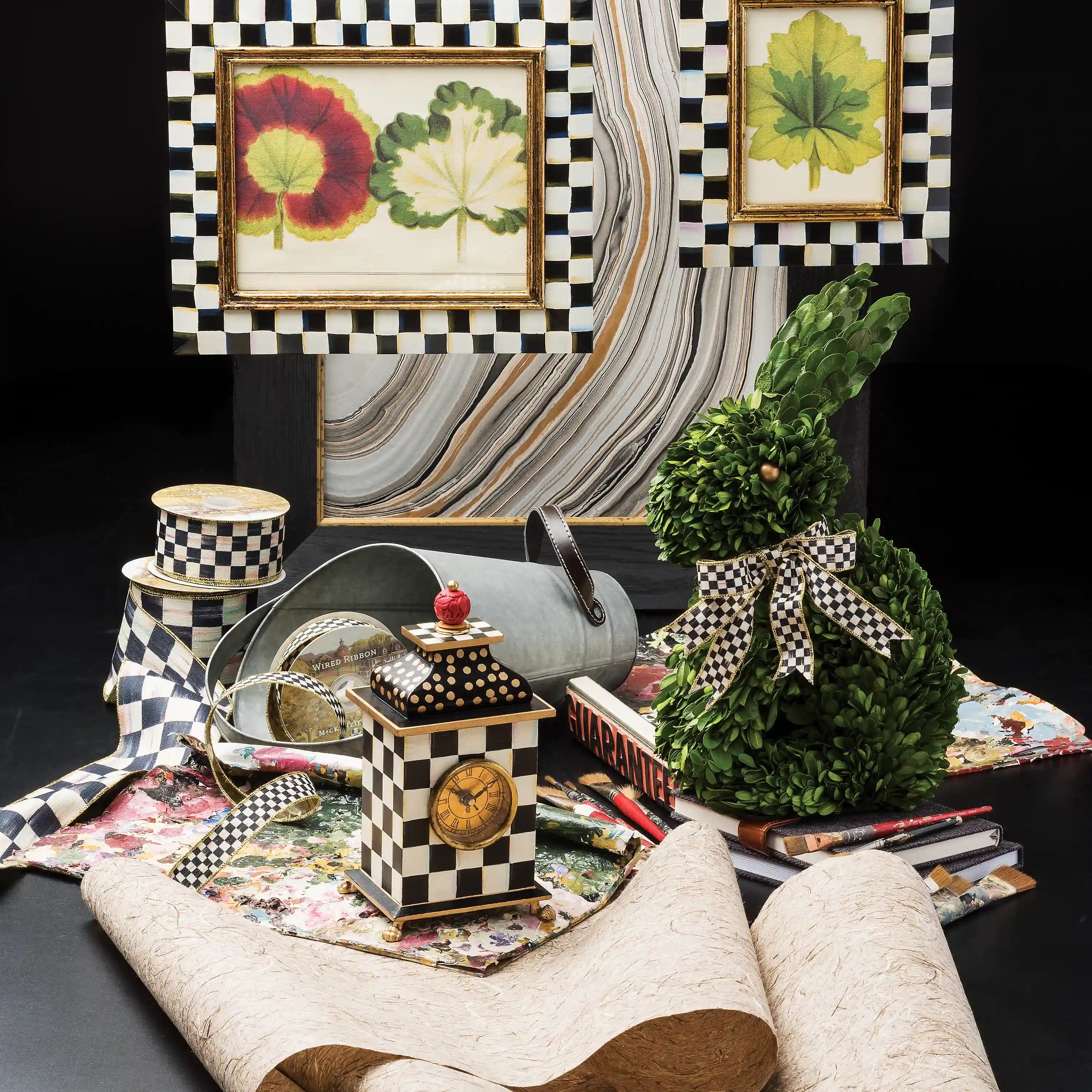 Royal Check Desk Clock