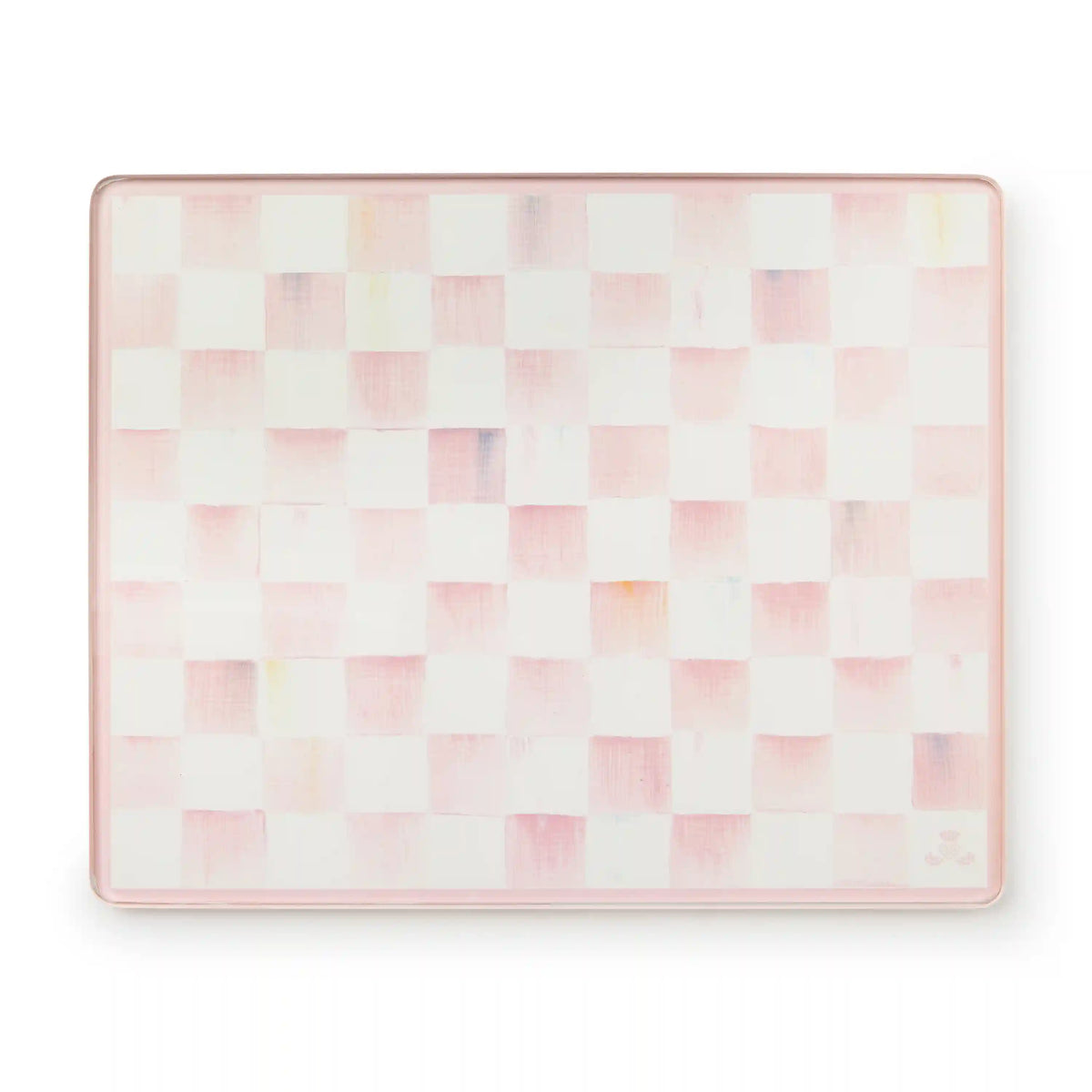 Mocha Check Glass Cutting Boards, Set of 2