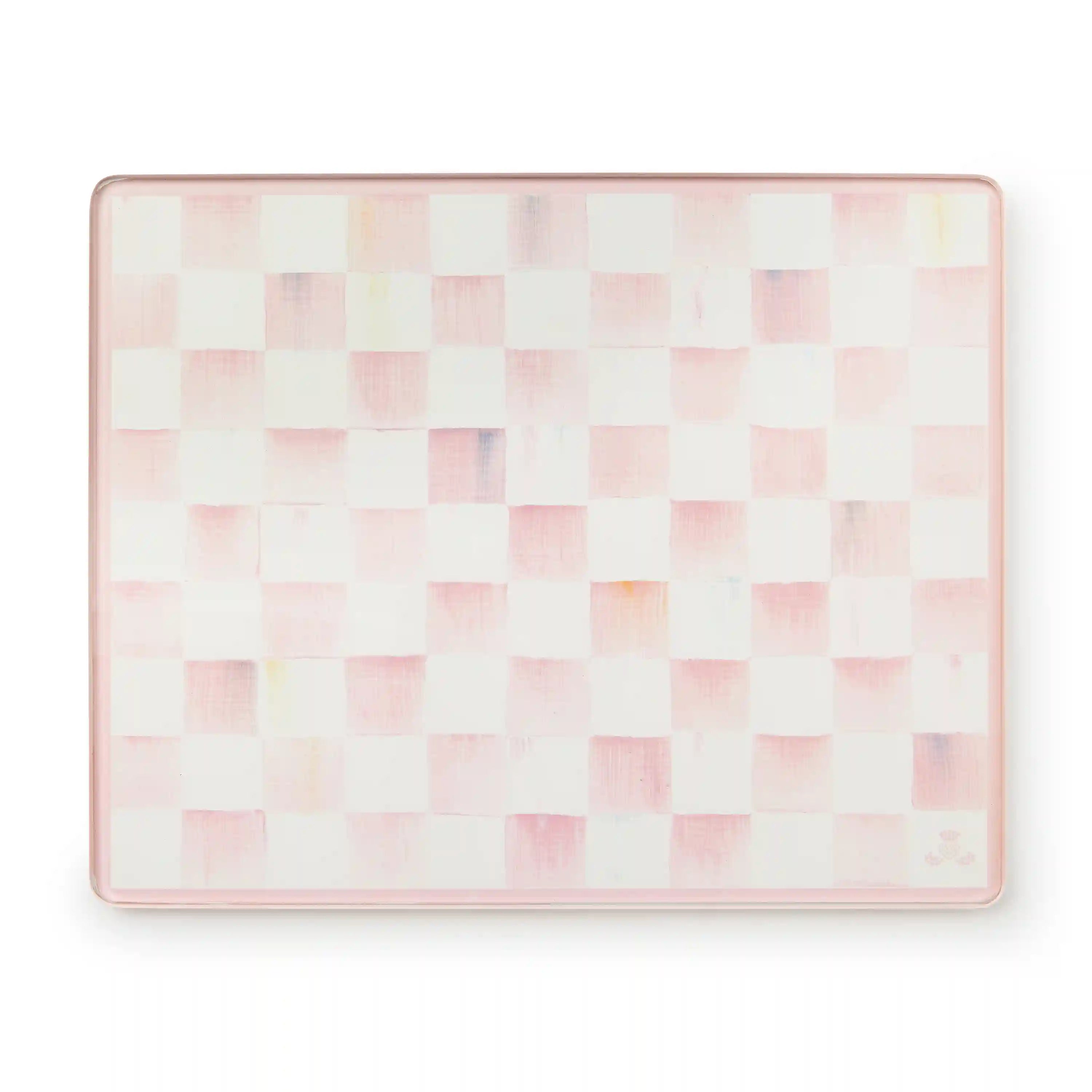 Violet Check Glass Cutting Boards, Set of 2