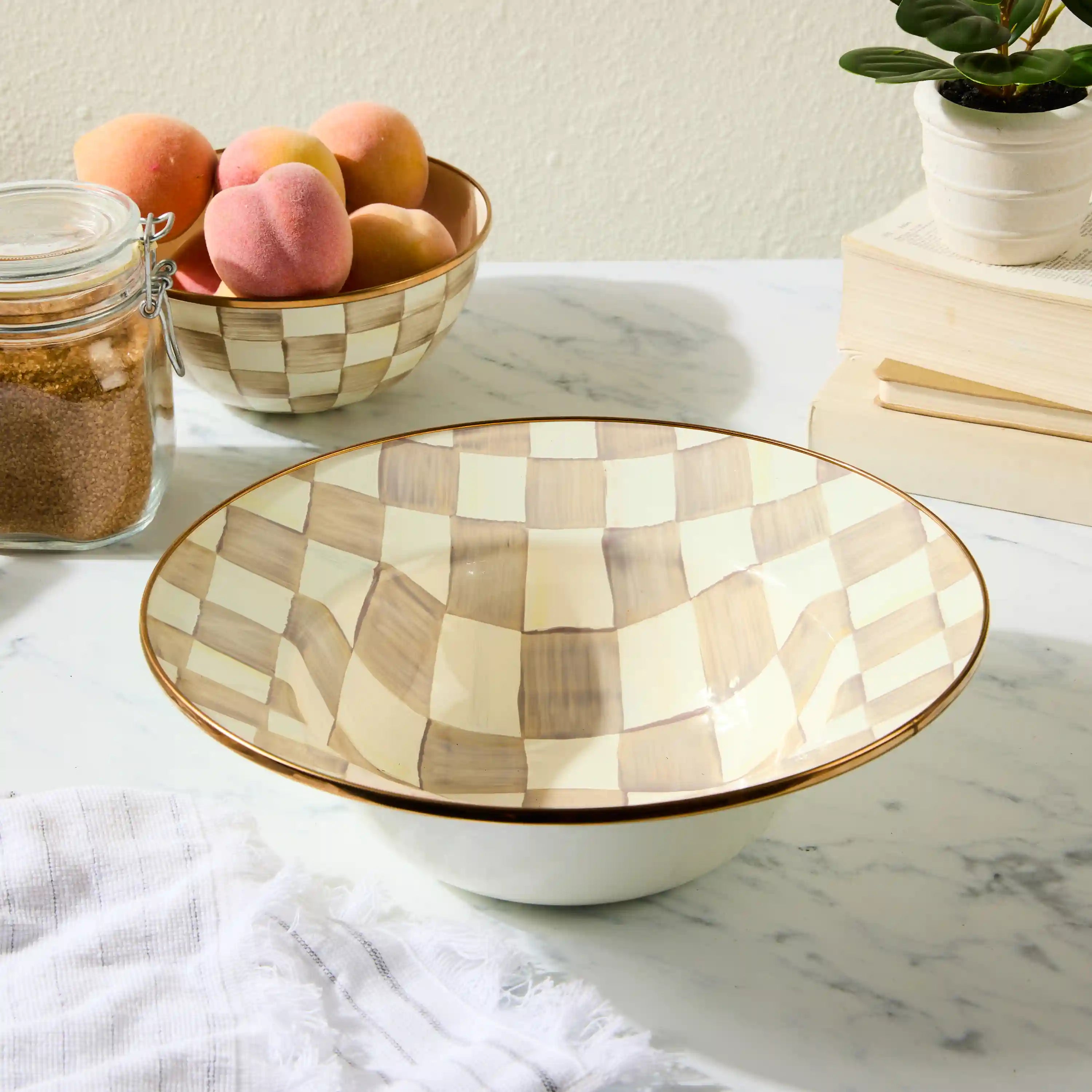 Royal Check Serving Bowl