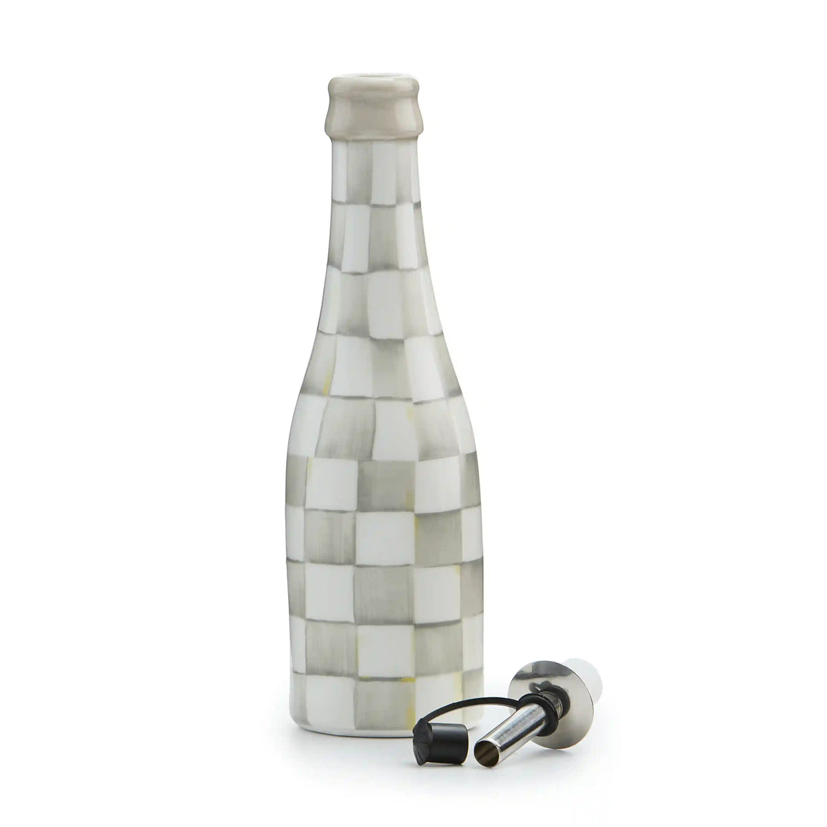 Mocha Check Farmhouse Oil Cruet