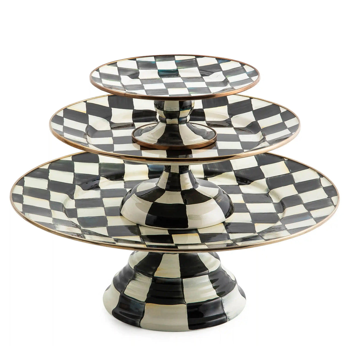 Rosy Check Large Pedestal Platter