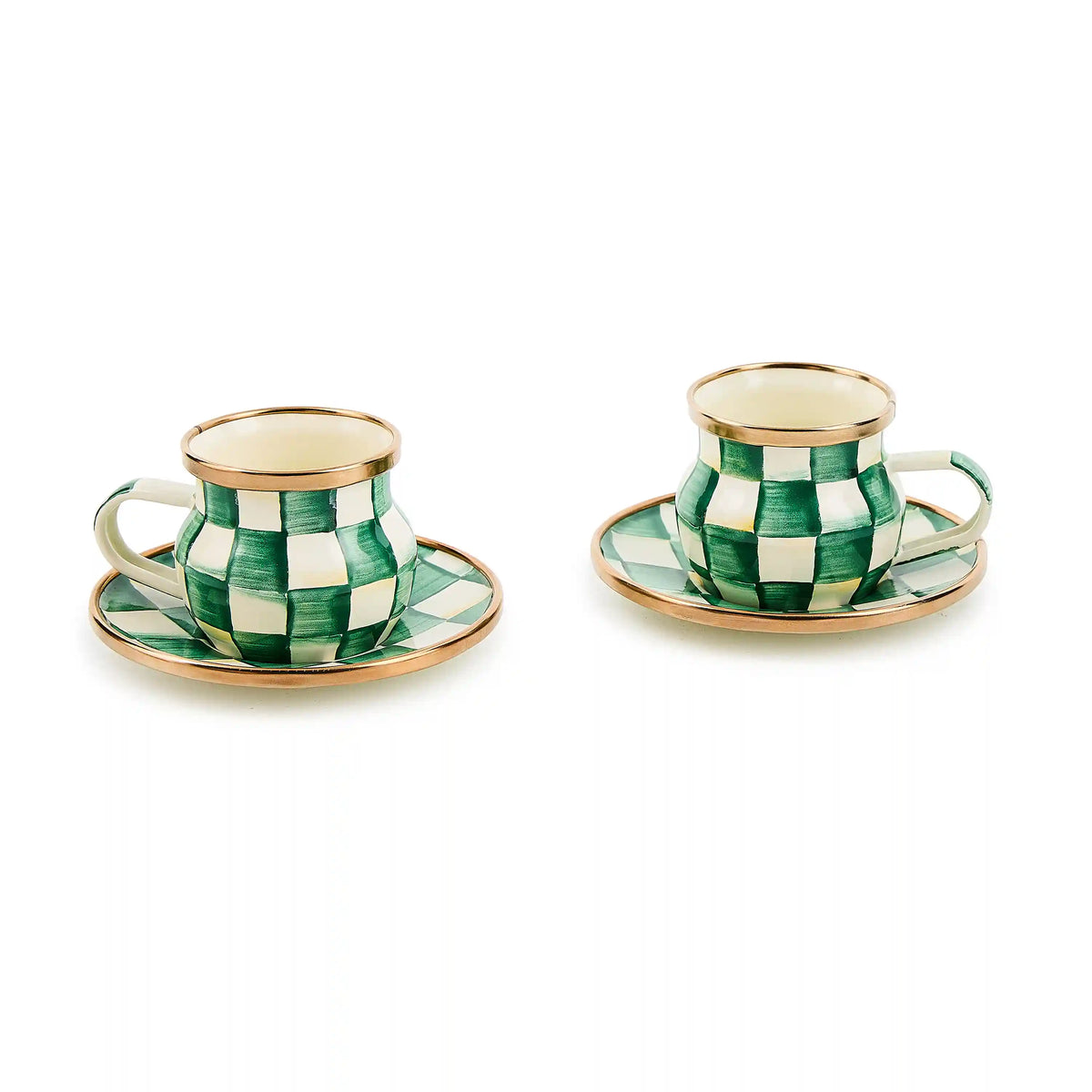 Courtly Check Espresso Cup & Saucer Set