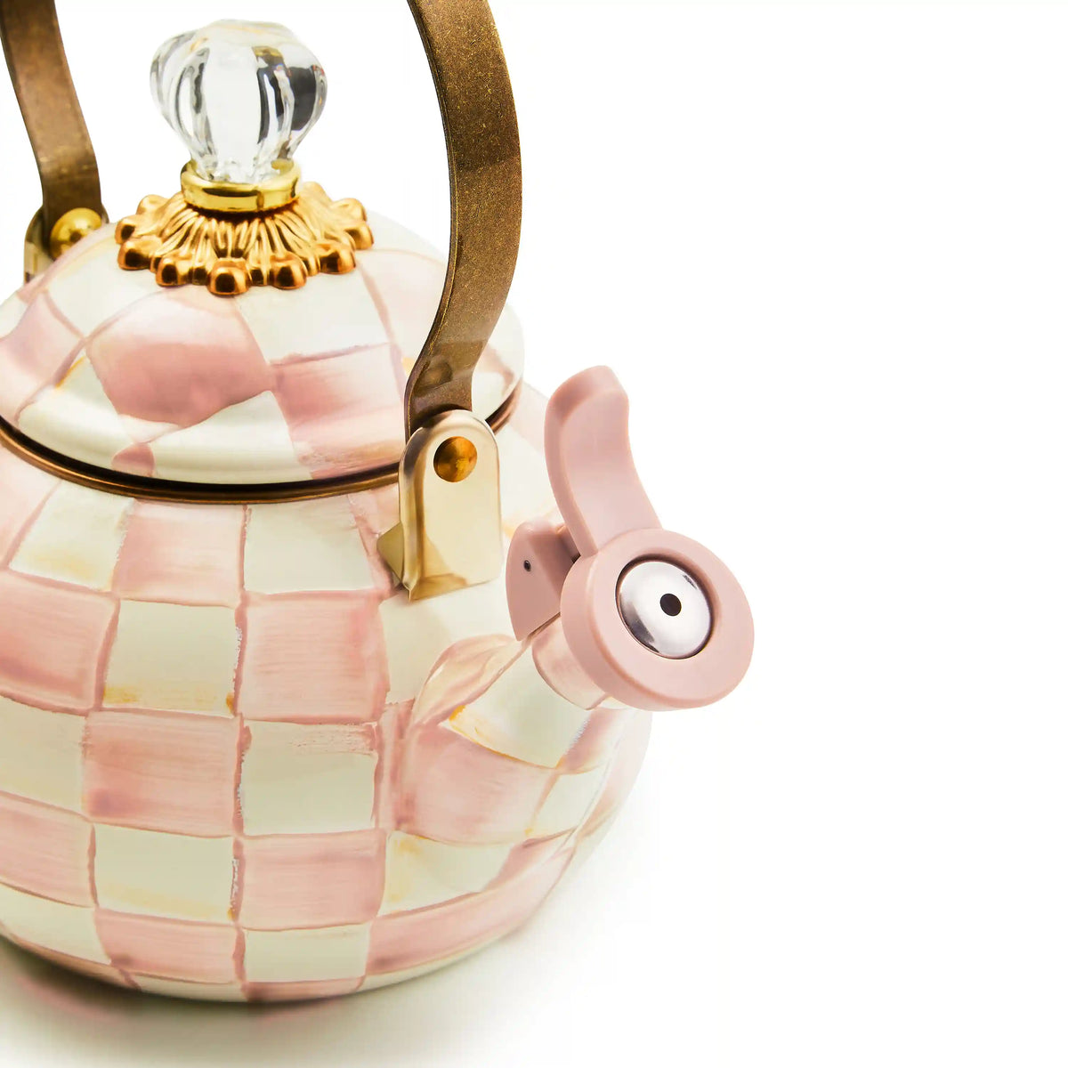 Violet Check Whistling Tea Kettle