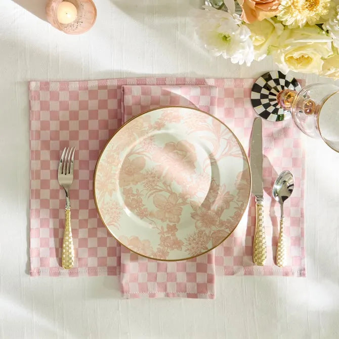 Rosy English Garden Enamel Dinner Plate