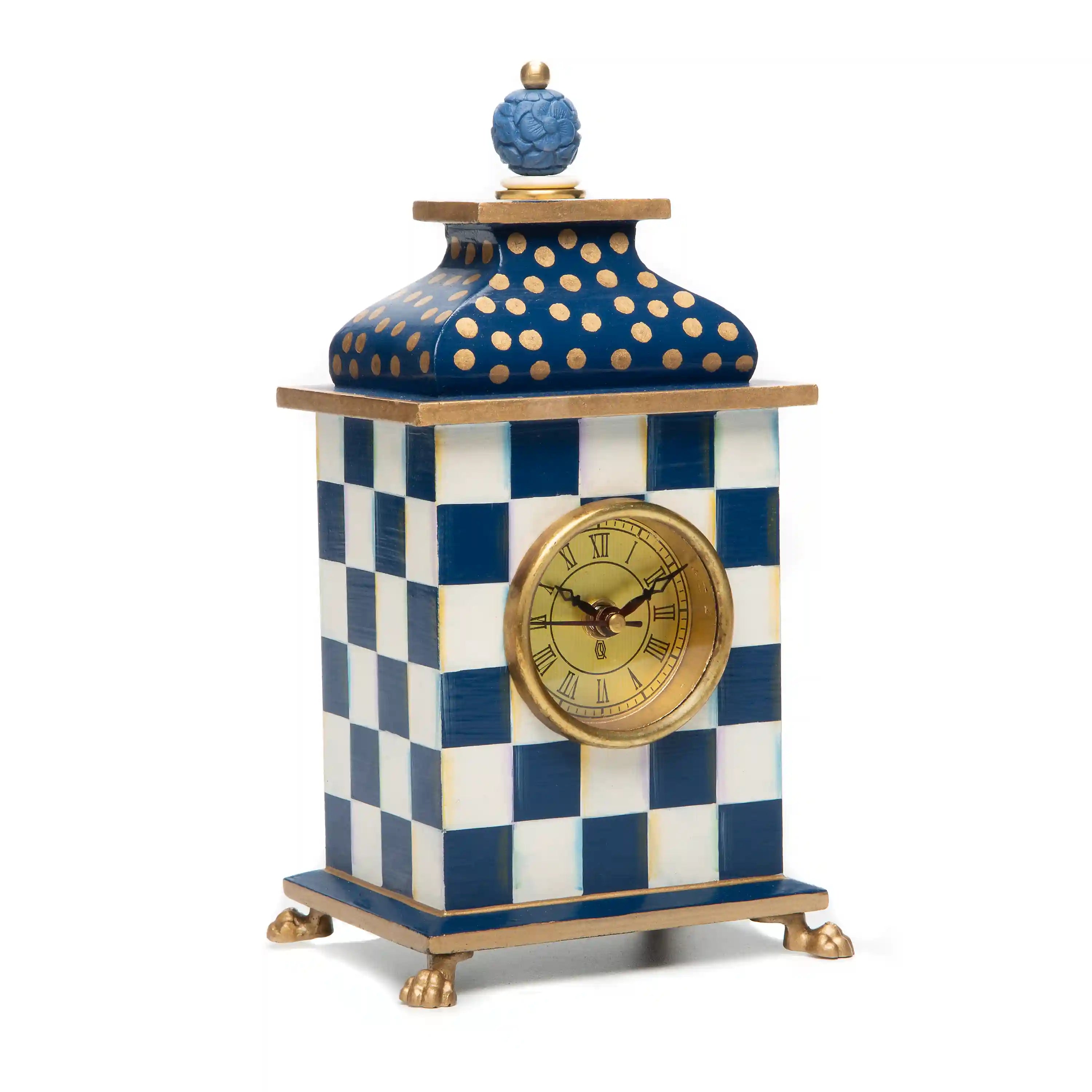 Sterling Check Desk Clock