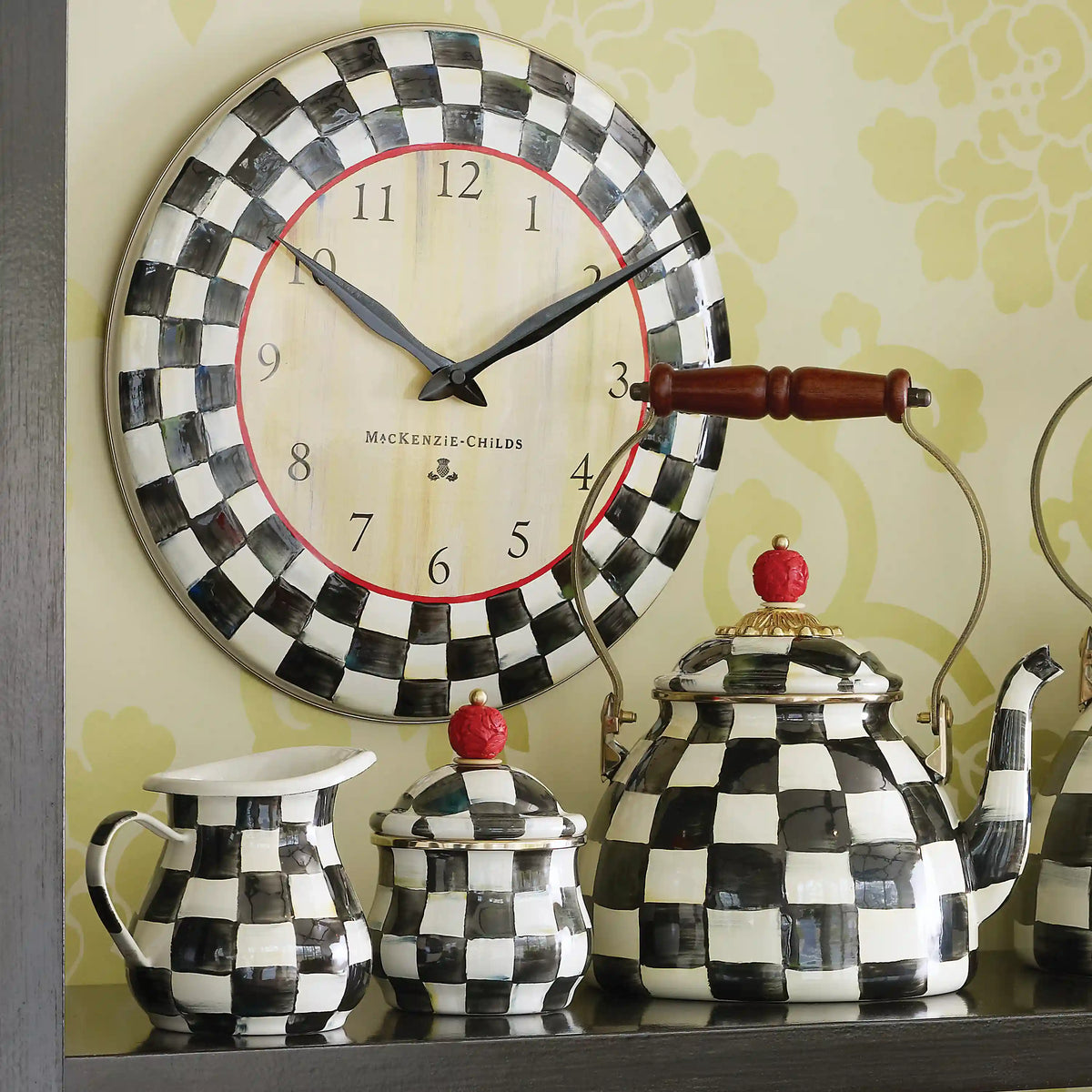Royal Check Wall Clock