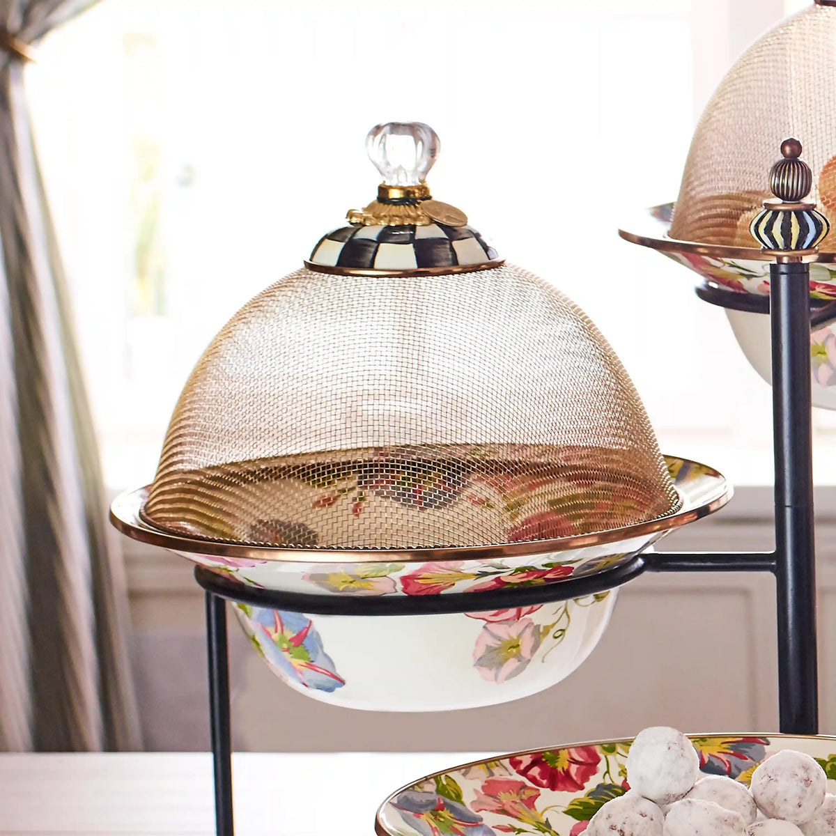 Courtly Check Small Mesh Dome