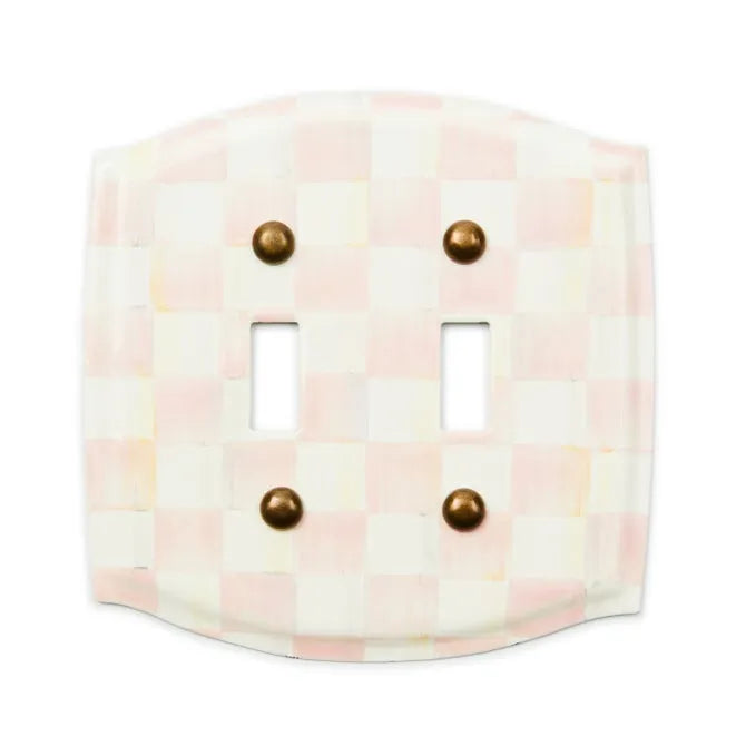 Rosy Check Double Toggle Switch Plate