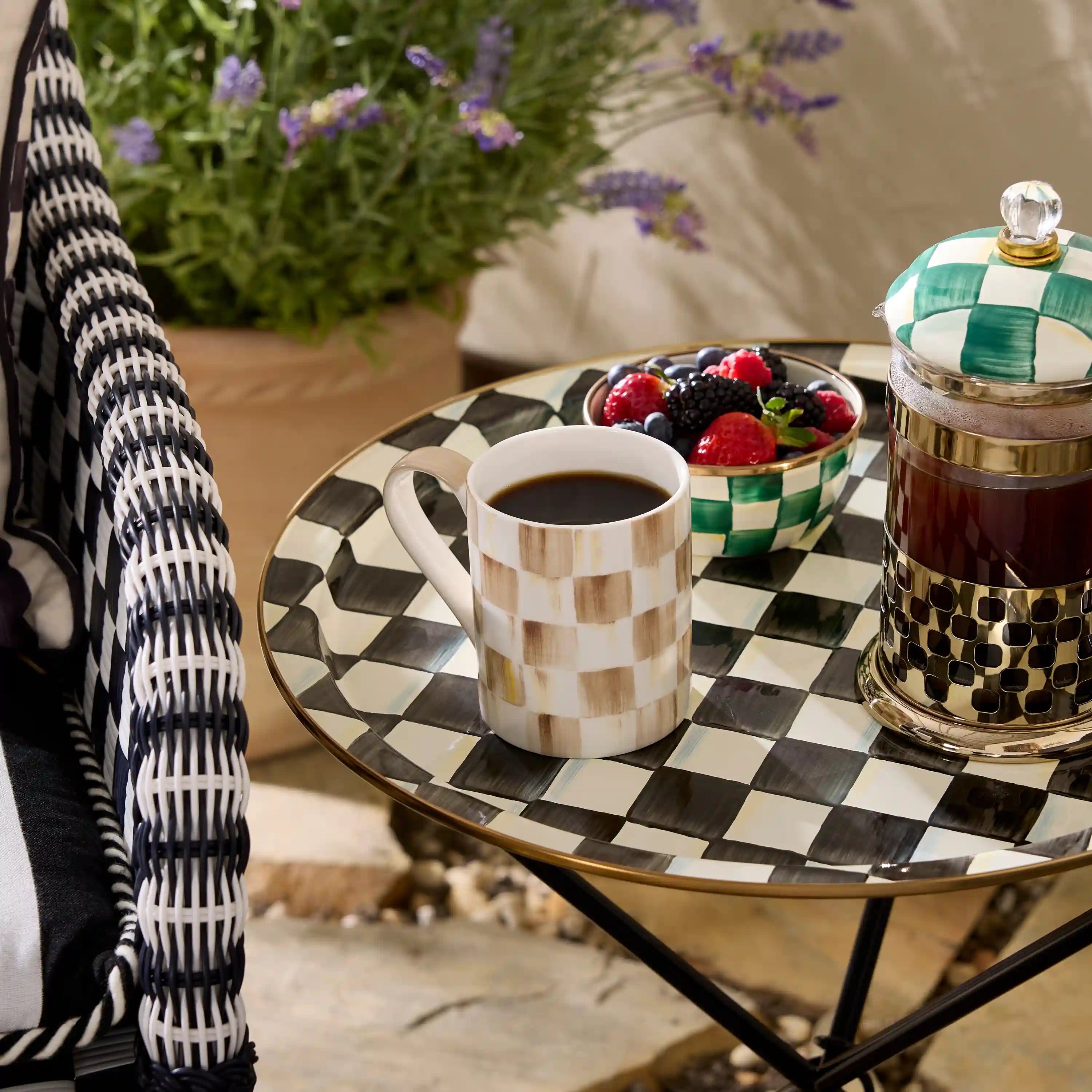 Royal Check Porcelain Mug