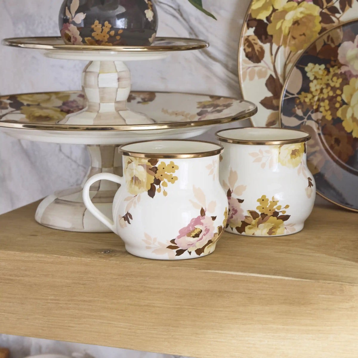 Wild Rose White Mug
