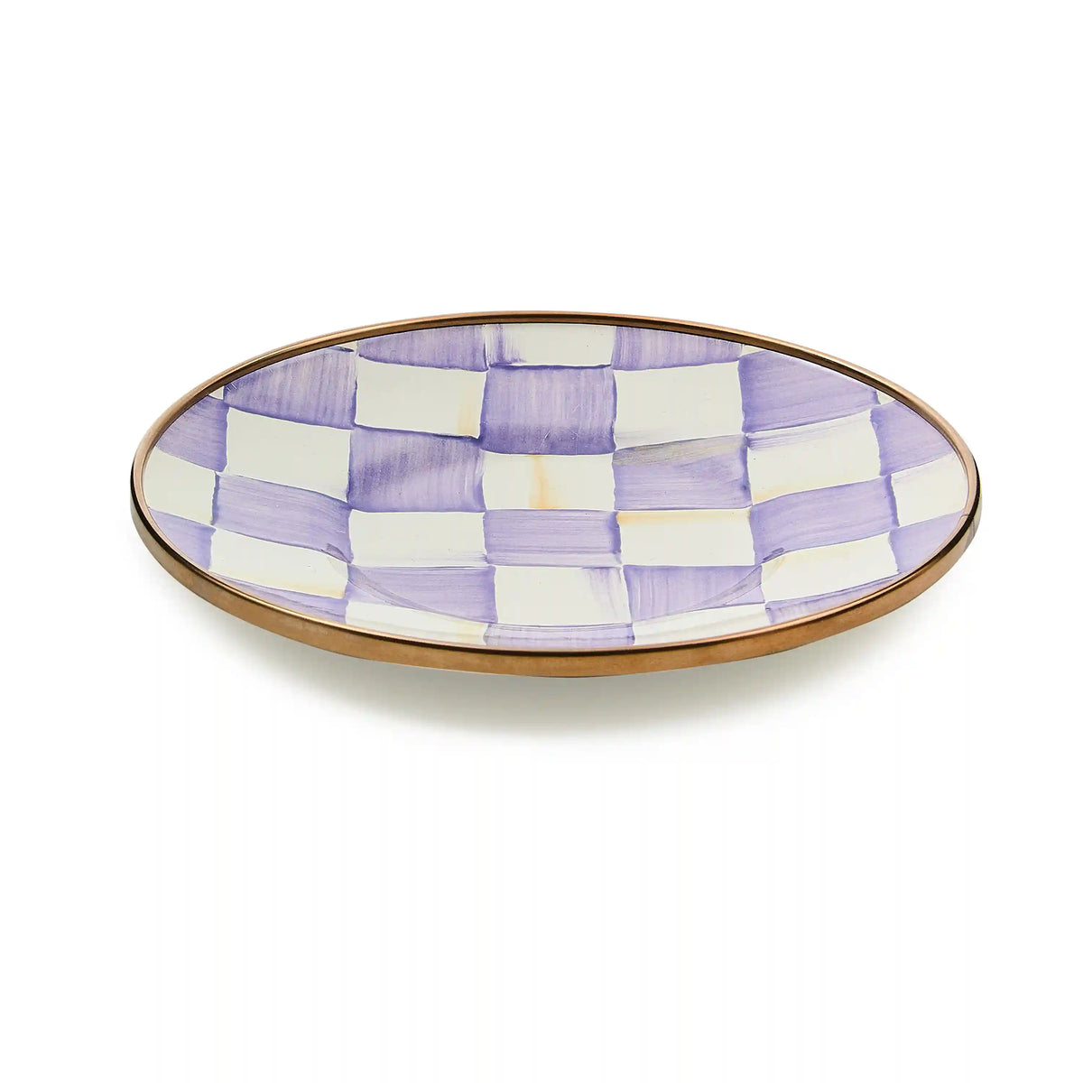 Violet Check Teacup