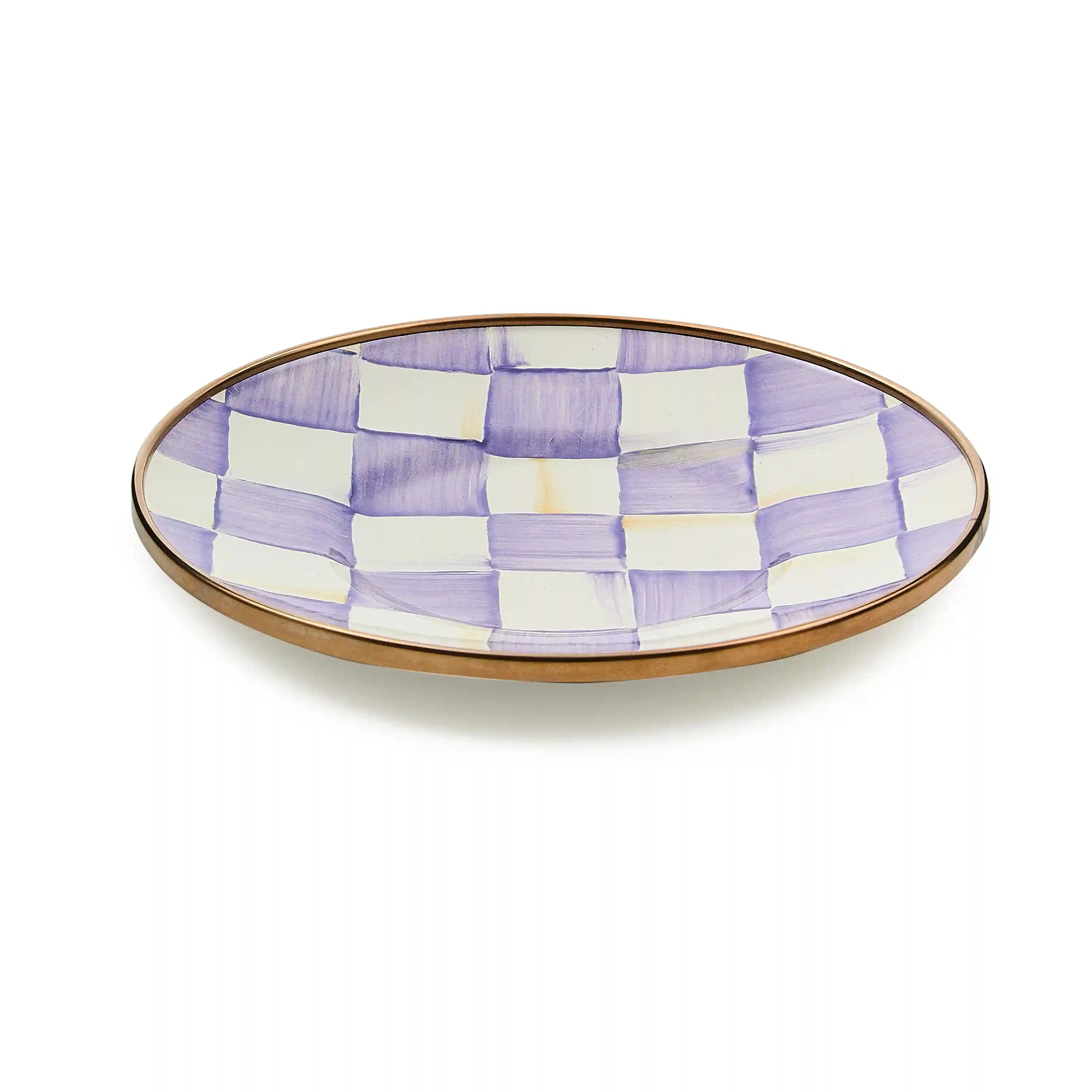 Emerald Check Saucer