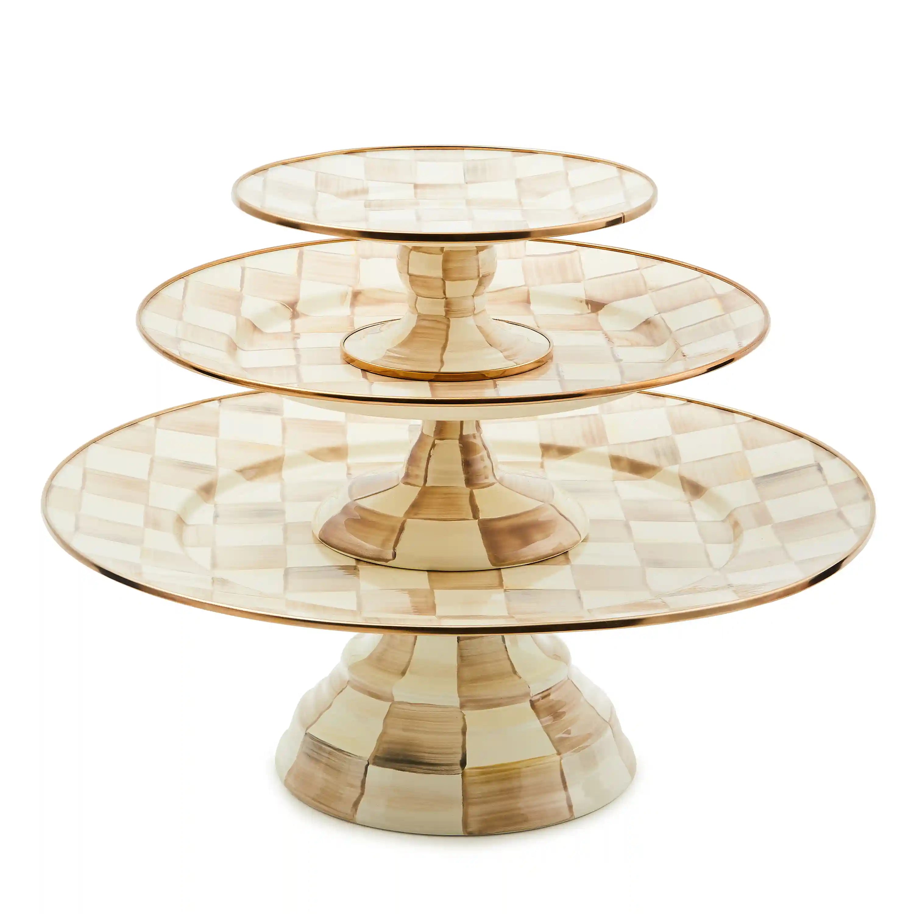 Courtly Check Large Pedestal Platter