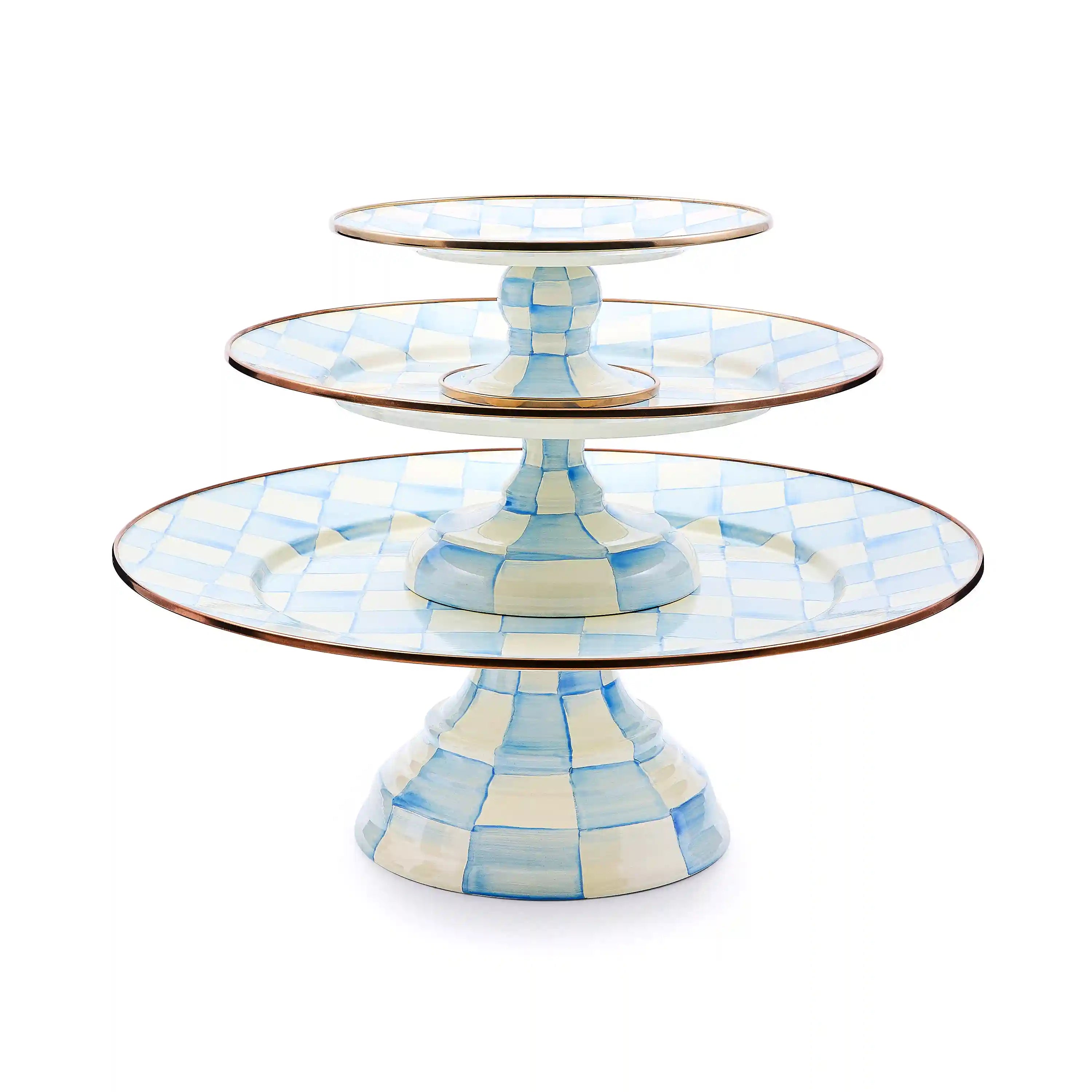 Courtly Check Large Pedestal Platter