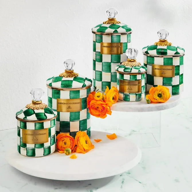 Emerald Check Medium Canister