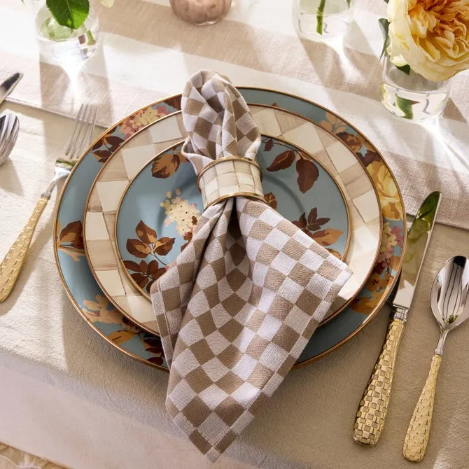 Flax Check Napkin, Set of 4