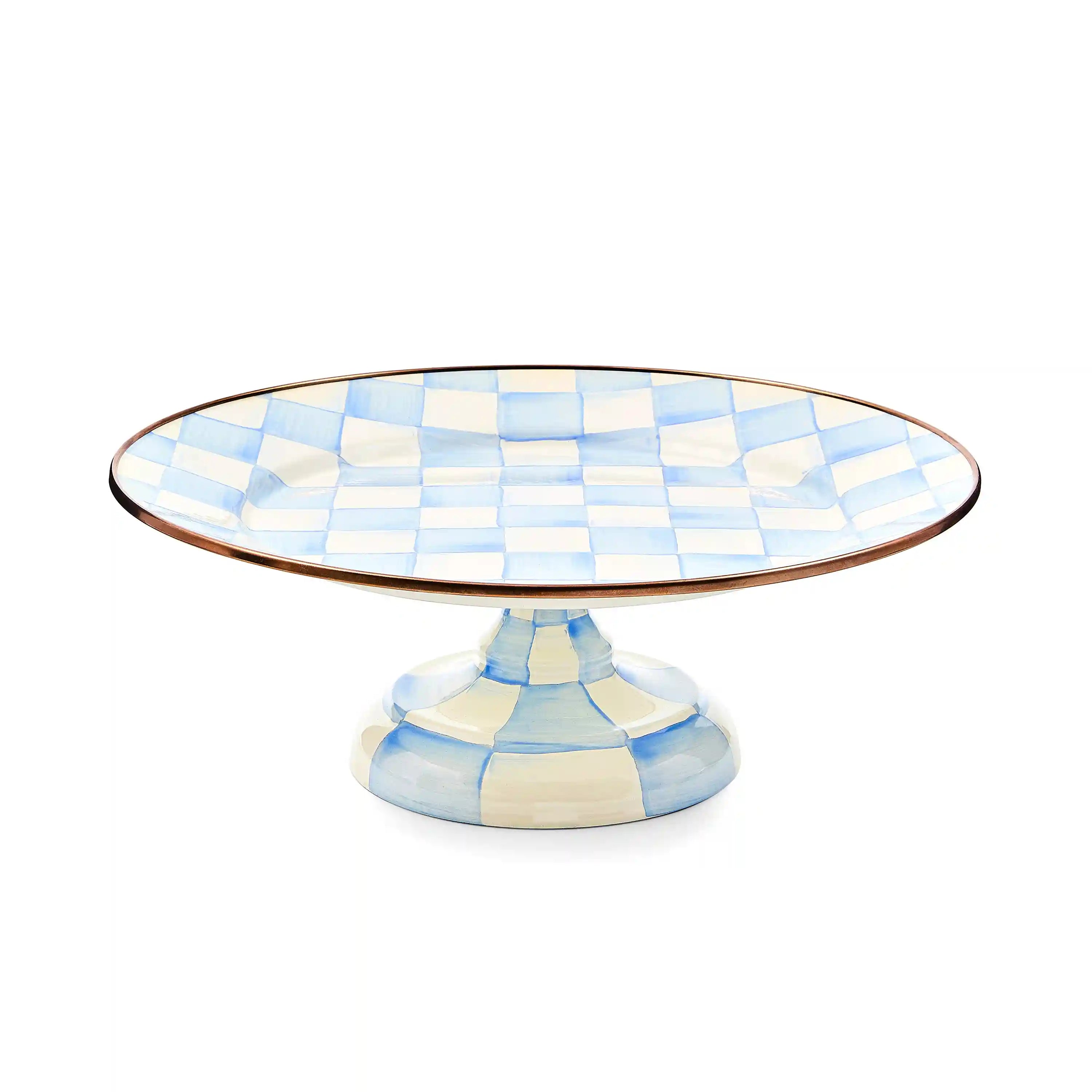 Sky Check Mini Pedestal Platter