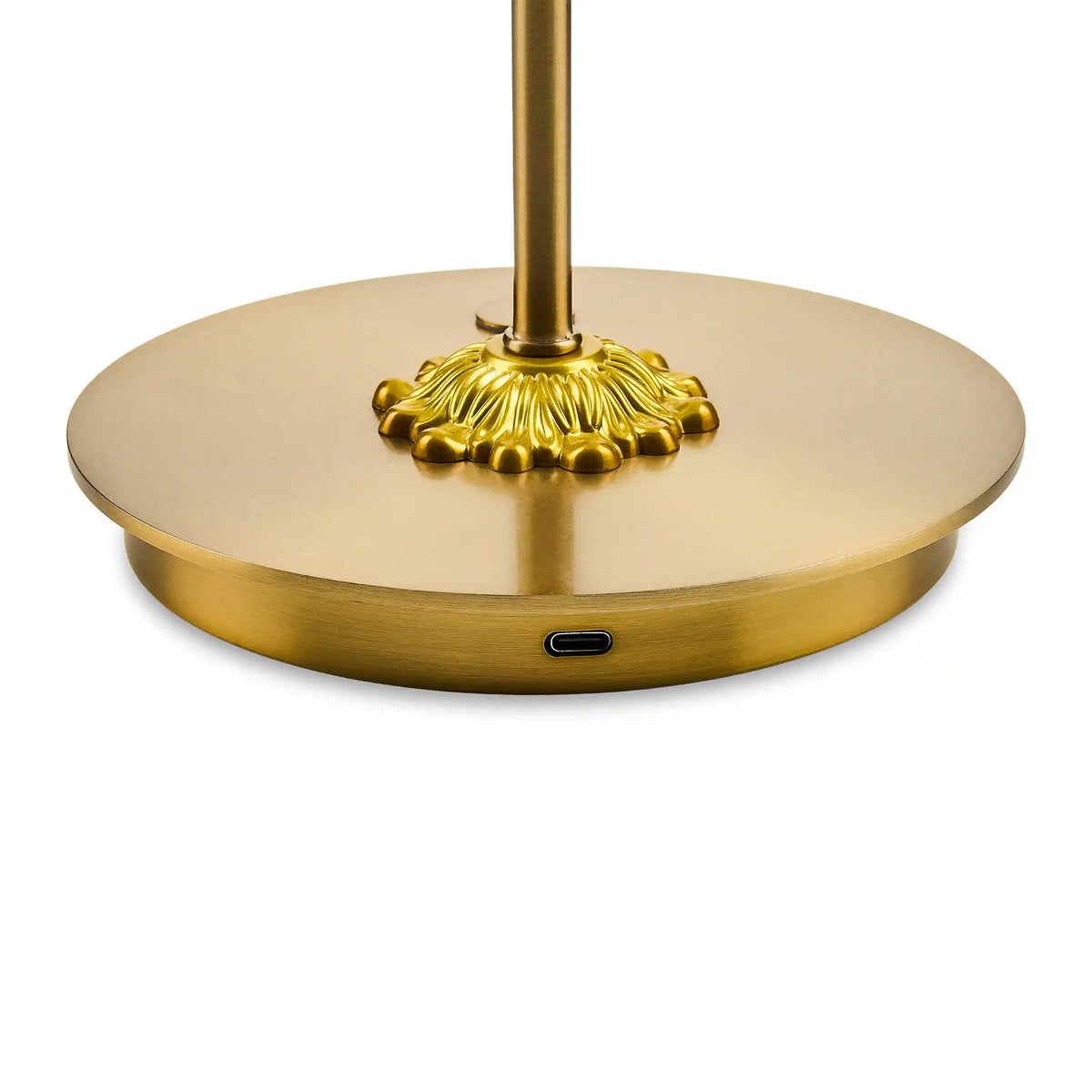 Sterling Check LED Rechargeable Disk Table Lamp